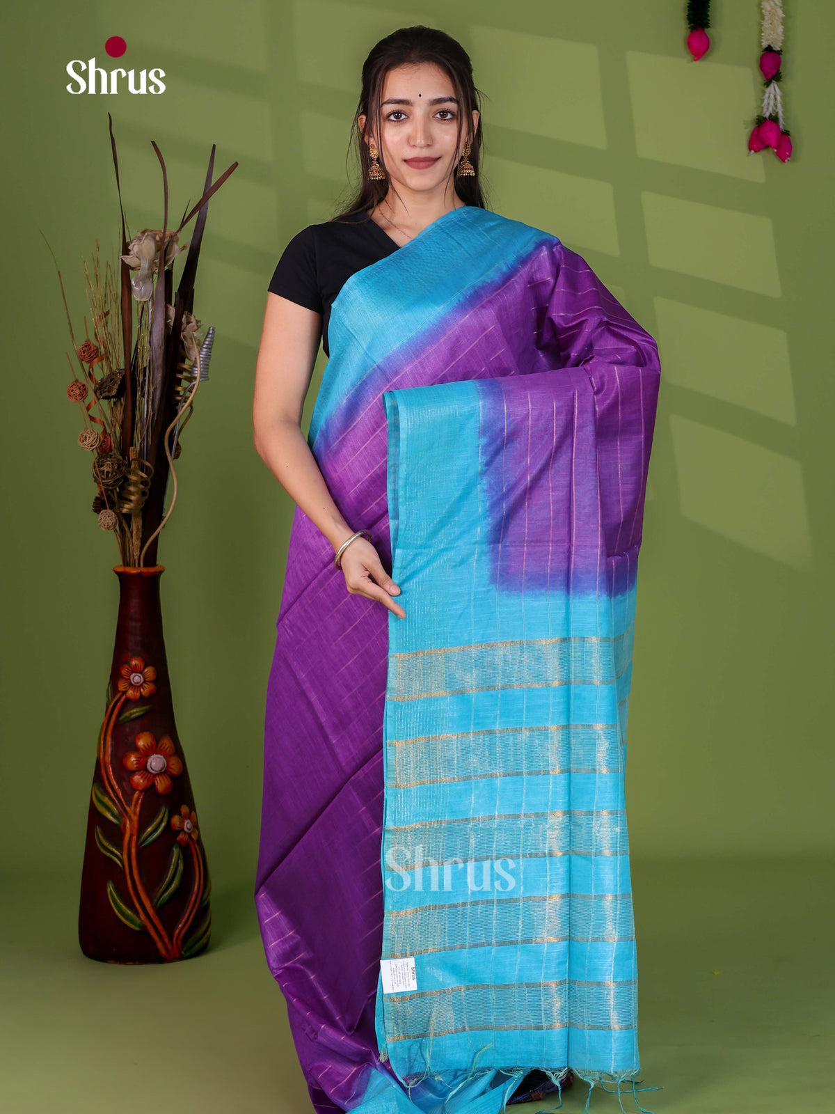 Zari Semi Tussar Saree - EJ13452