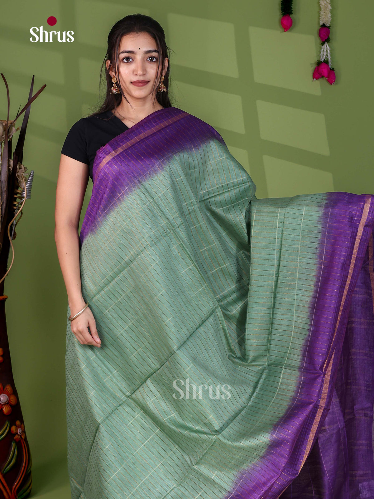 Zari Semi Tussar Saree - EJ13458