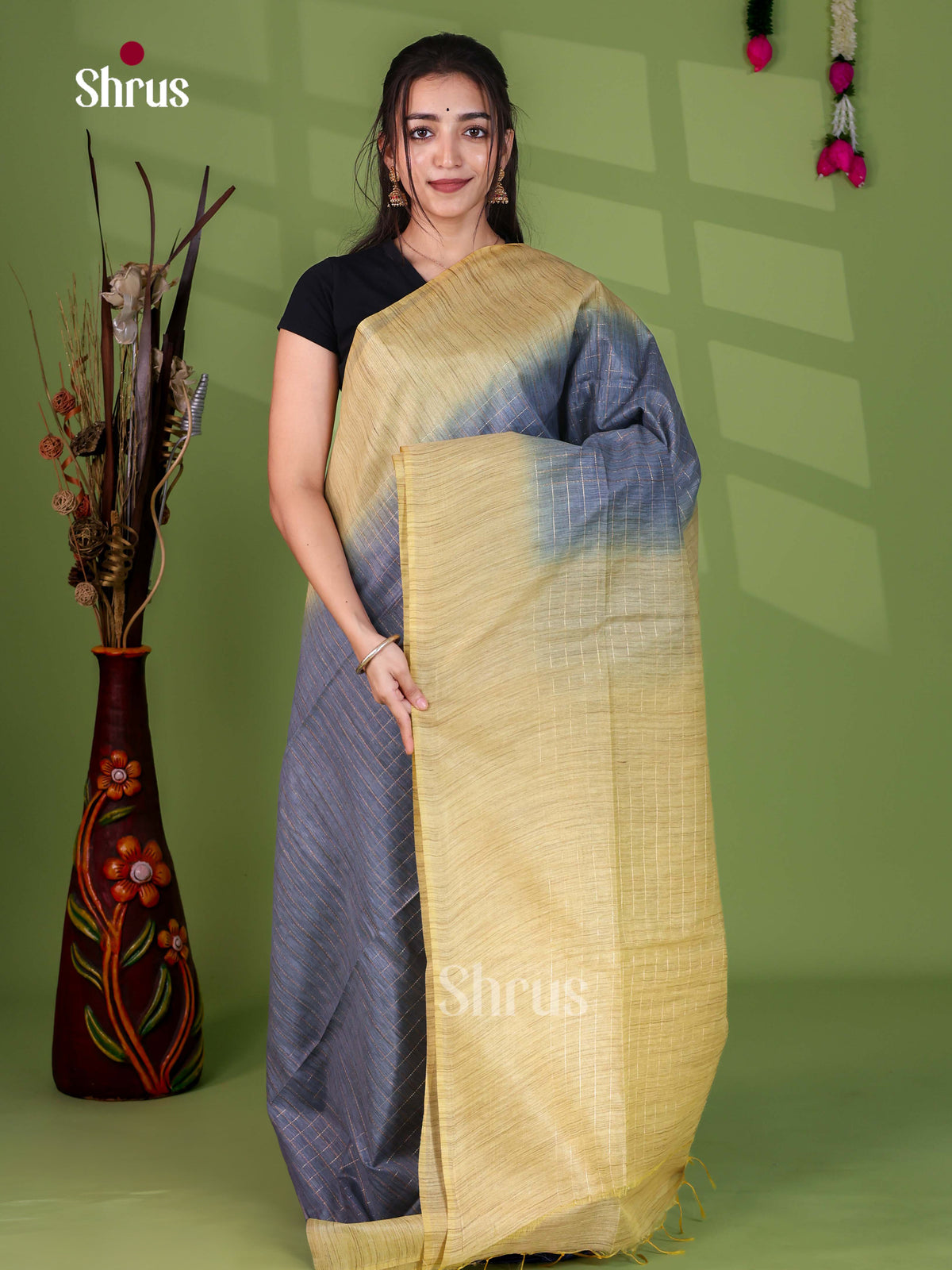 Zari Semi Tussar Saree - EJ13488
