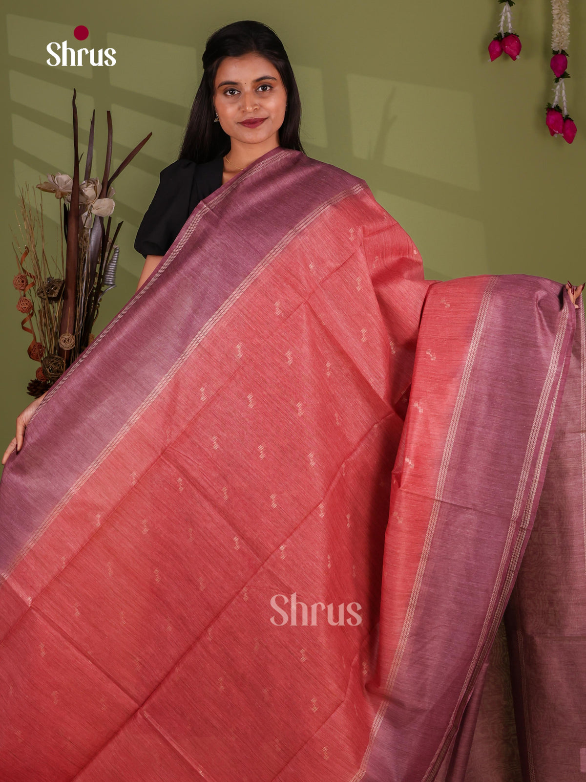 Semi Tussar Saree - EJ13493