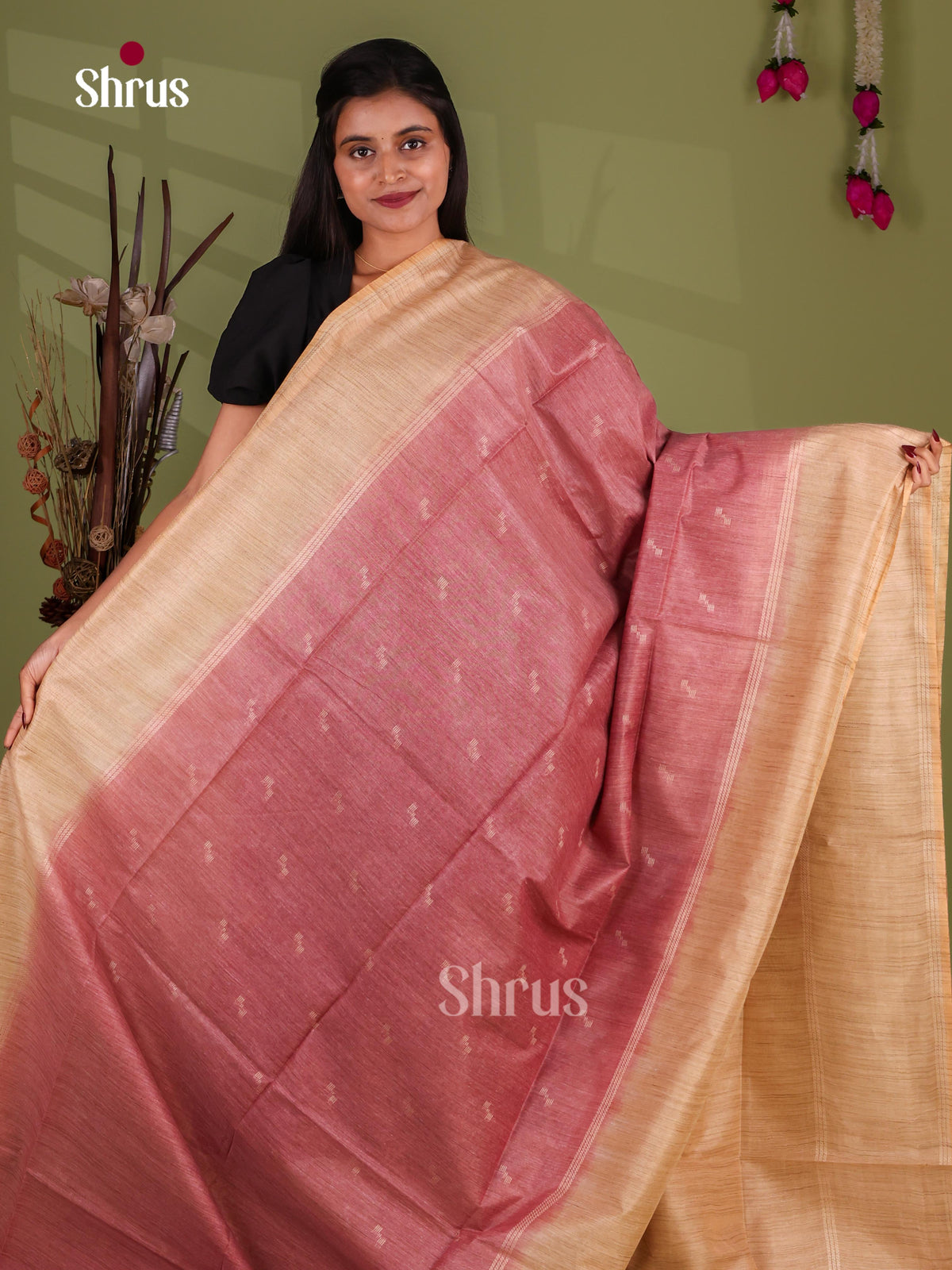 Semi Tussar Saree - EJ13496