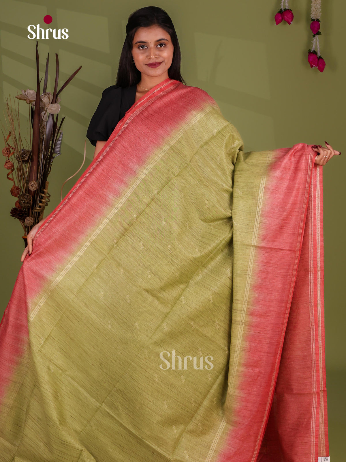 Semi Tussar Saree - EJ13498