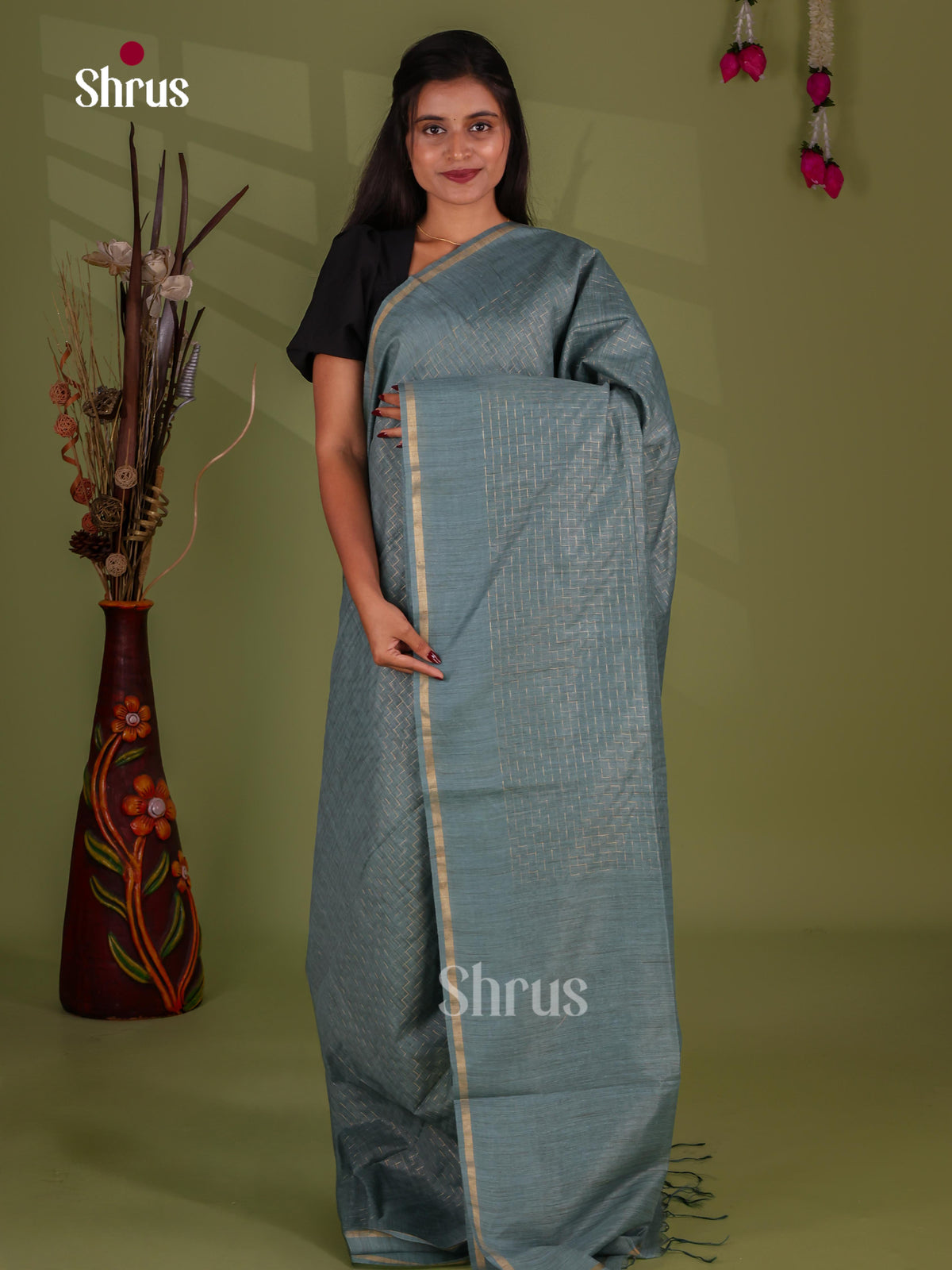 Zari Semi Tussar Saree - EJ13504