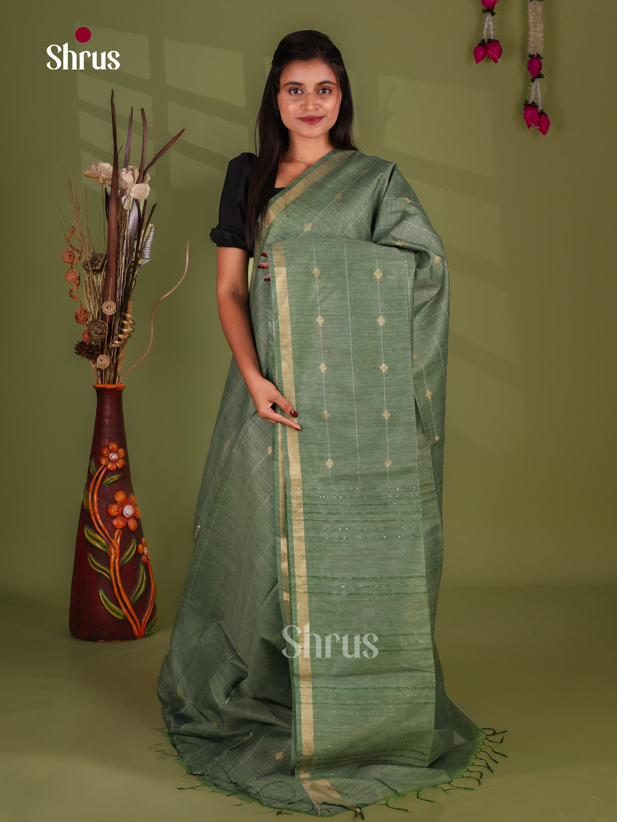 Zari Semi Tussar Saree - EJ13509