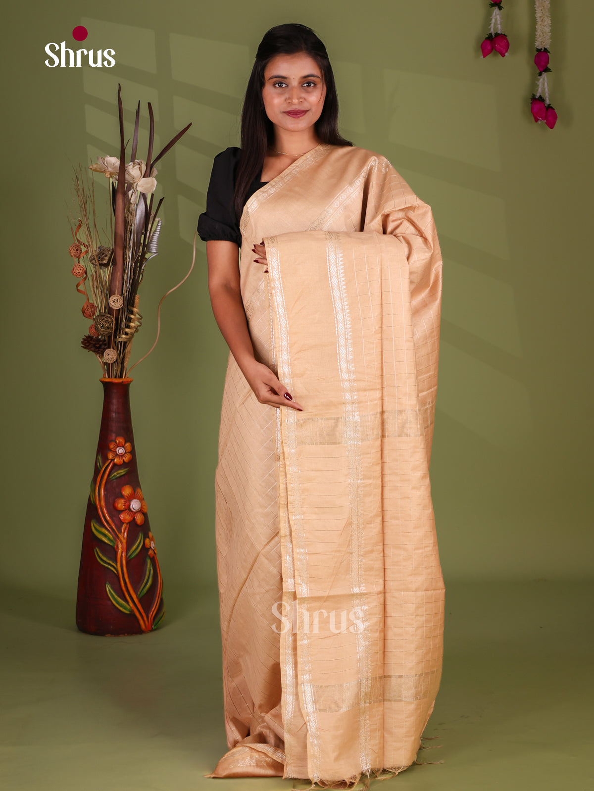 Zari Semi Tussar Saree - EJ13543