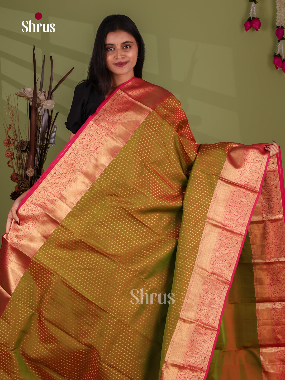 Kanchipuram-halfpure Saree - EJ17005