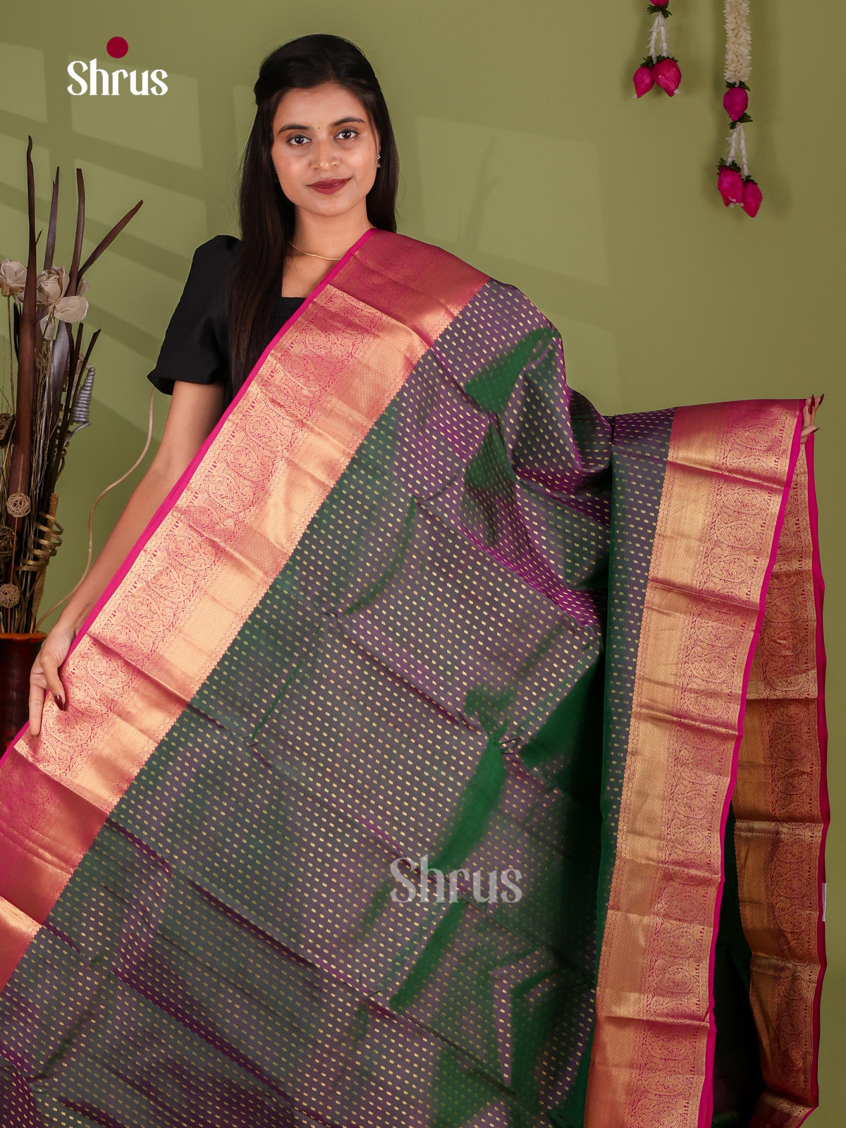 Kanchipuram-halfpure Saree - EJ17006