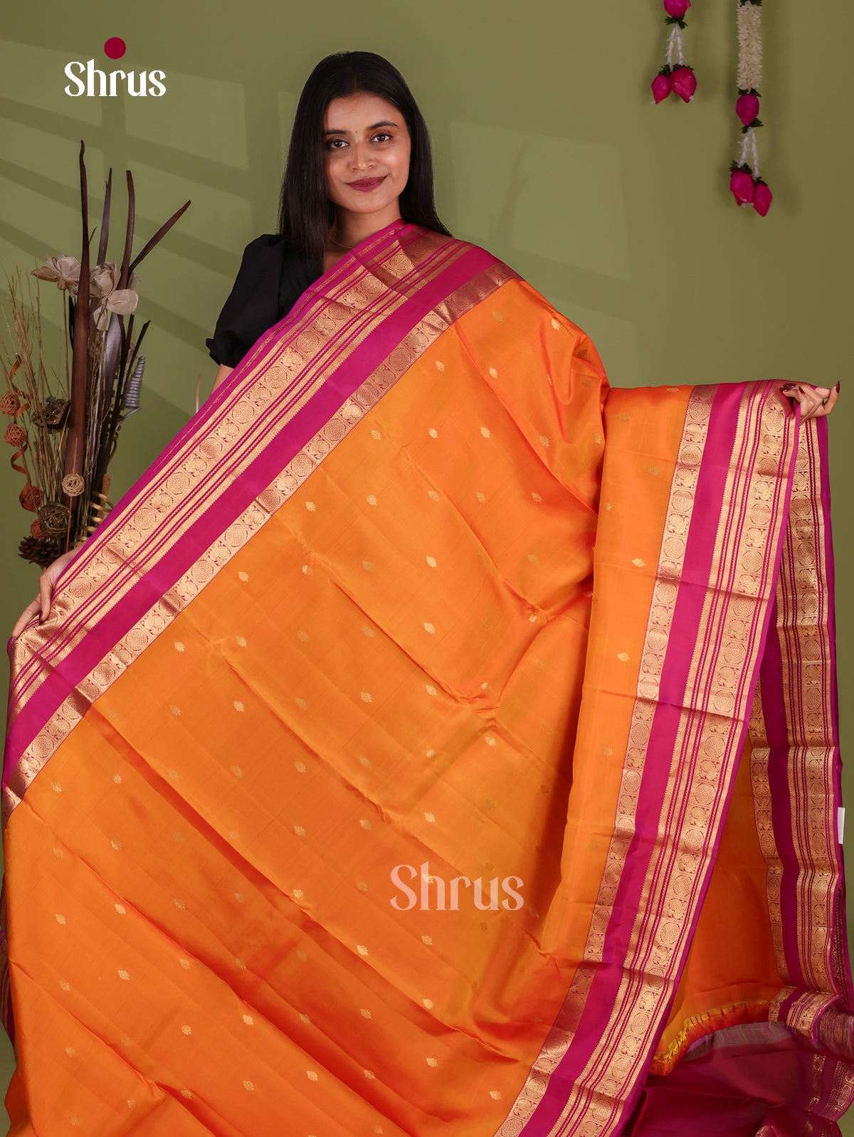 Kanchipuram-halfpure Saree - EJ17009