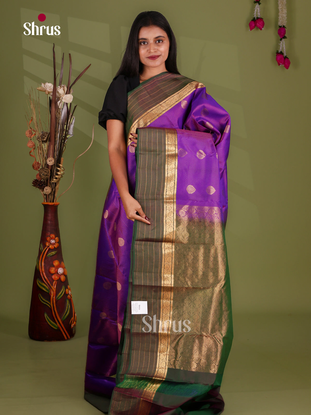 Kanchipuram-halfpure Saree - EJ17015