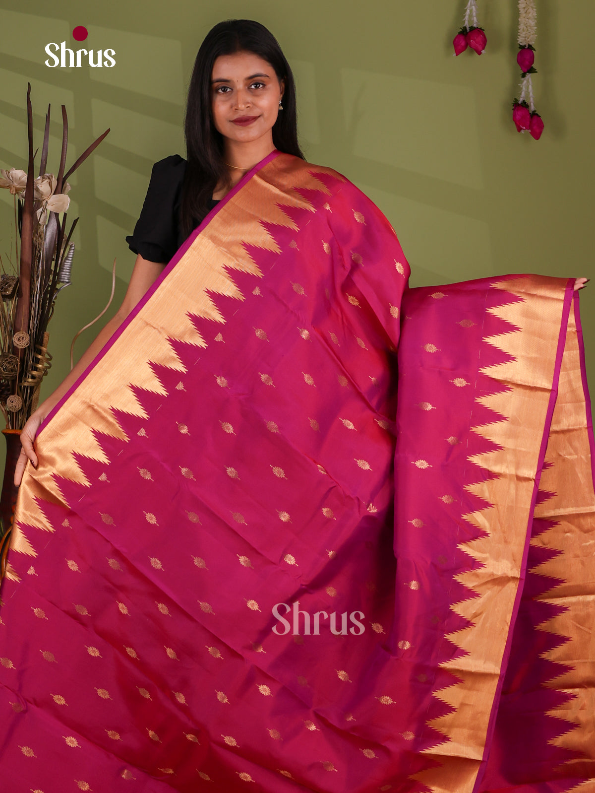 Kanchipuram-halfpure Saree - EJ17020
