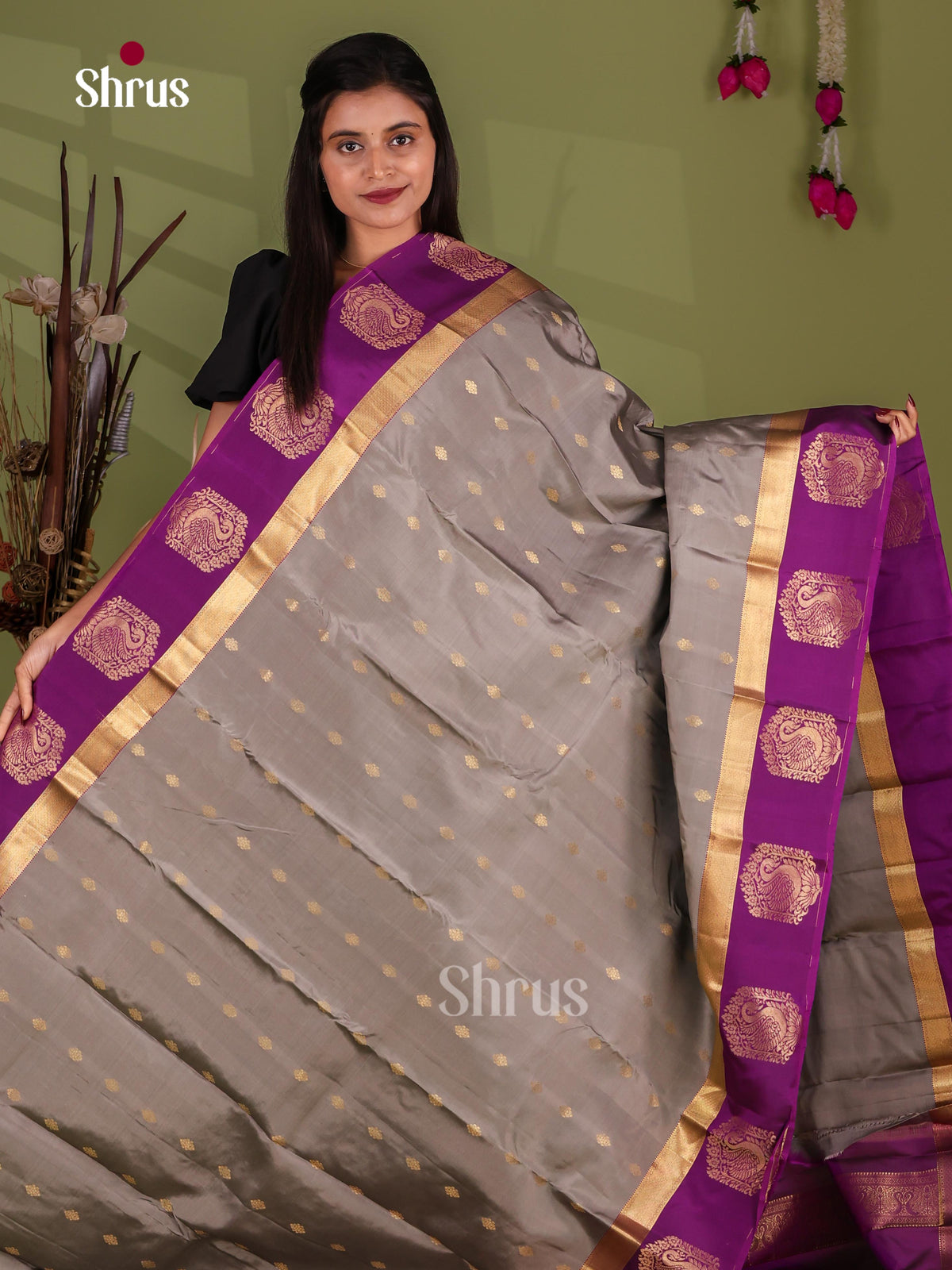 Kanchipuram-halfpure Saree - EJ17021