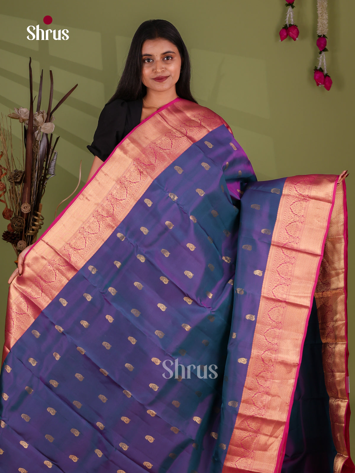 Kanchipuram-halfpure Saree - EJ17026