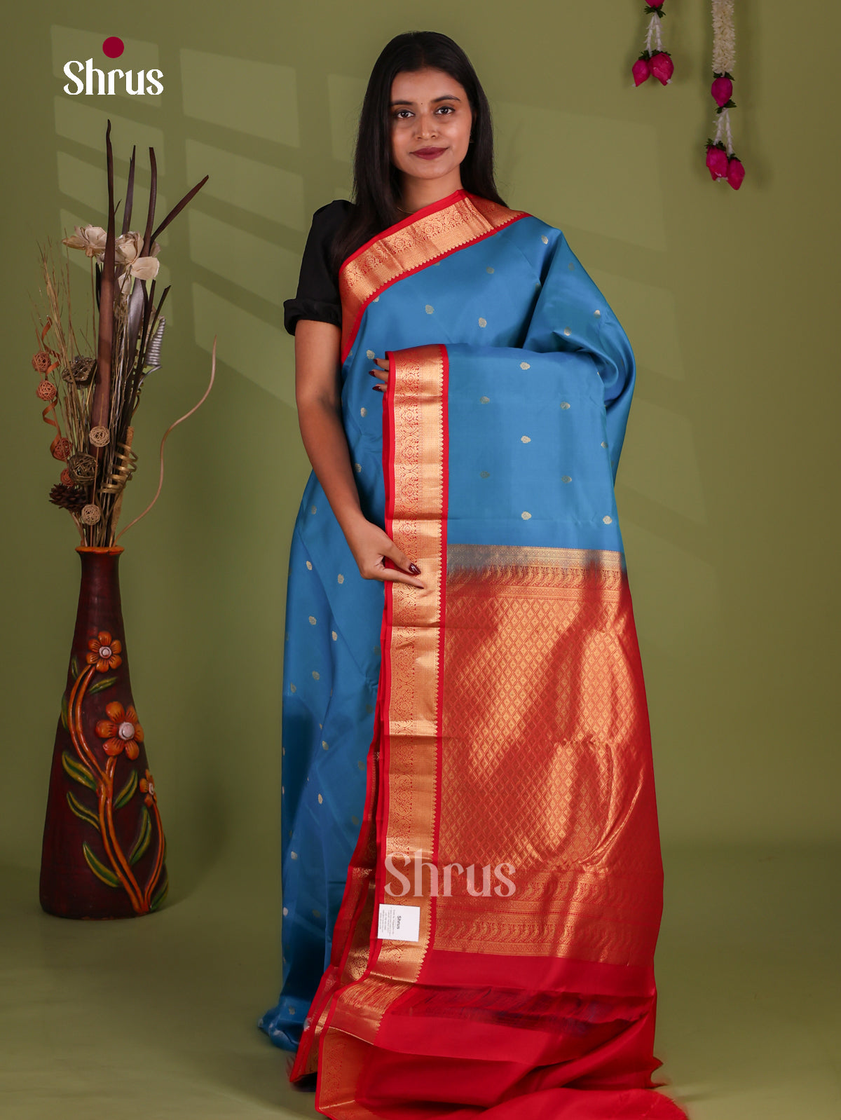 Kanchipuram-halfpure Saree - EJ17048