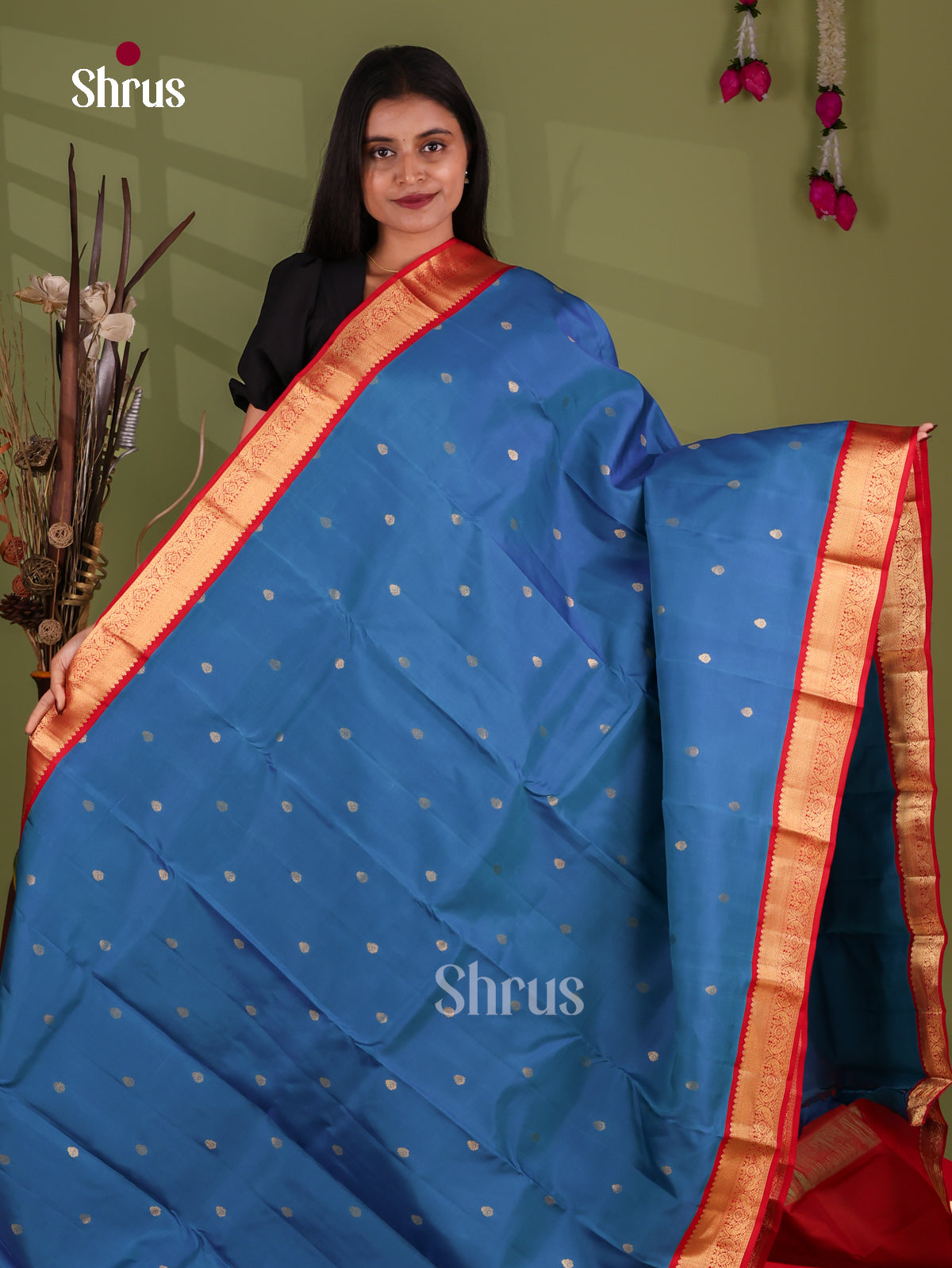 Kanchipuram-halfpure Saree - EJ17049