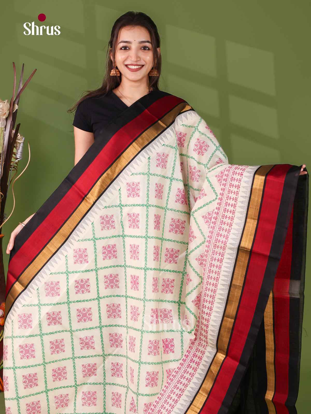 Silk Cotton Saree - EJ17065