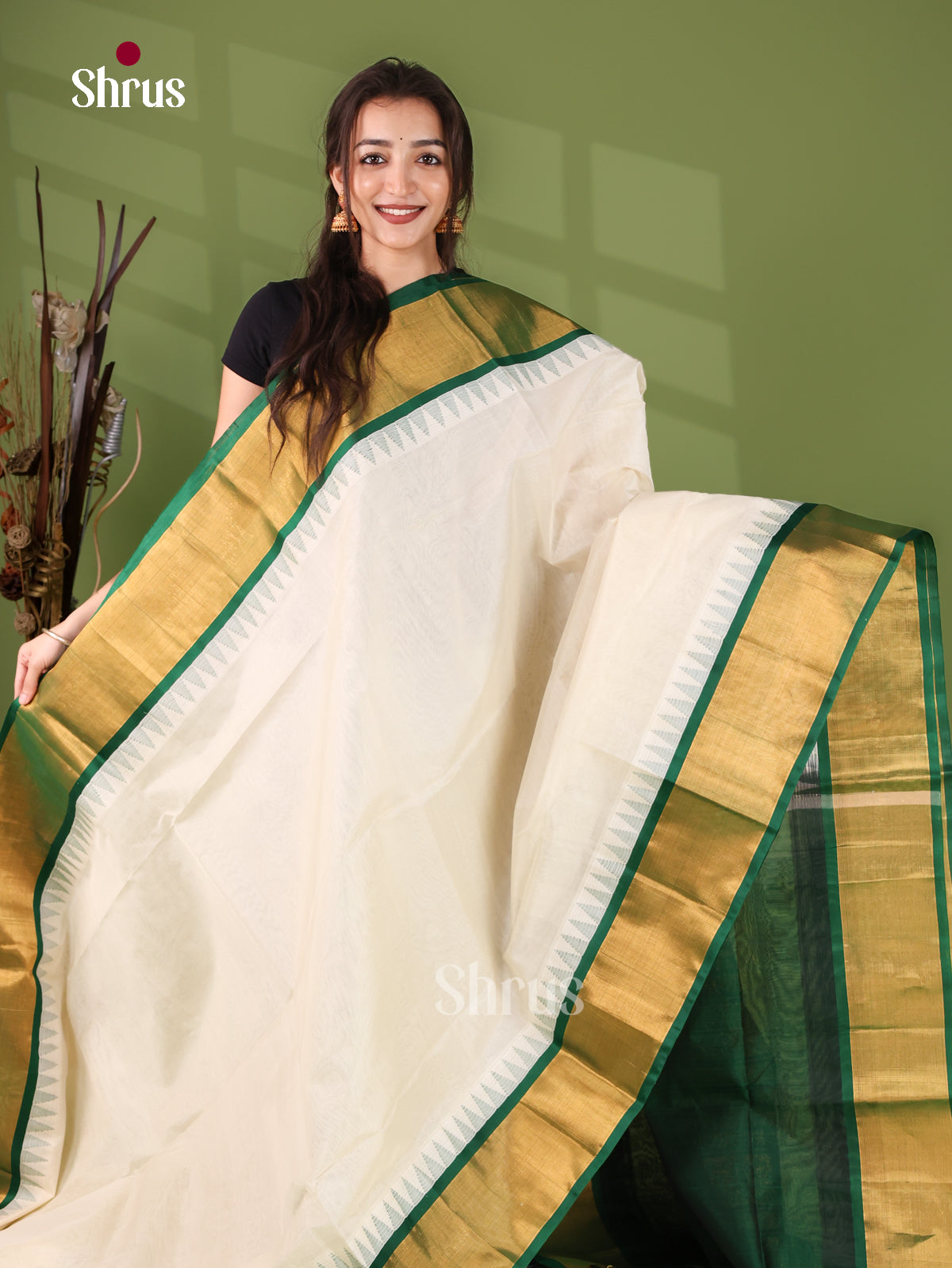 Silk Cotton Saree - EJ17077