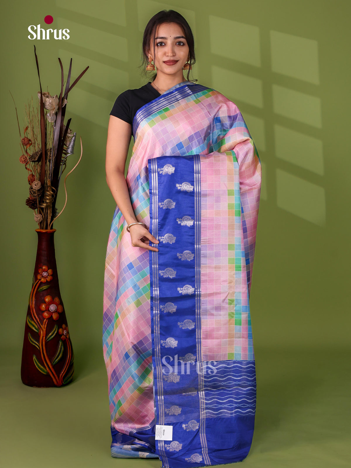 Apoorva Madras Checks Saree - EJ21046