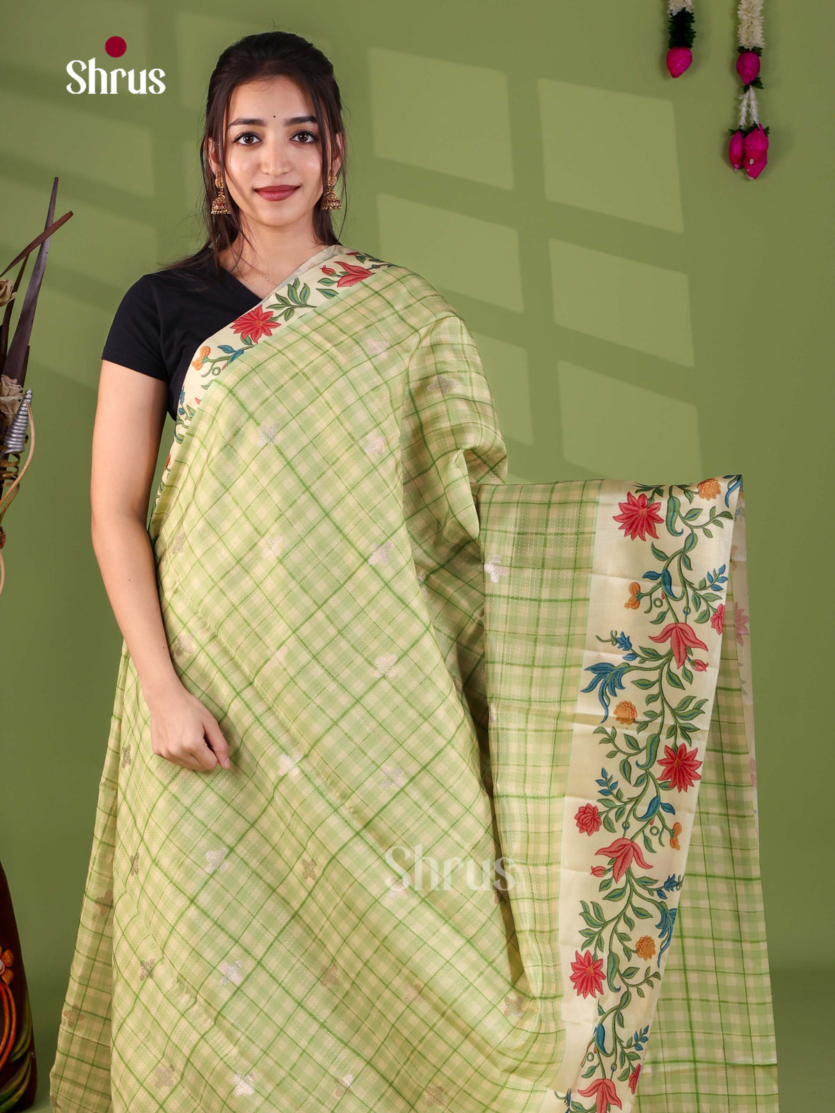 Apoorva Madras Checks Saree - EJ24053