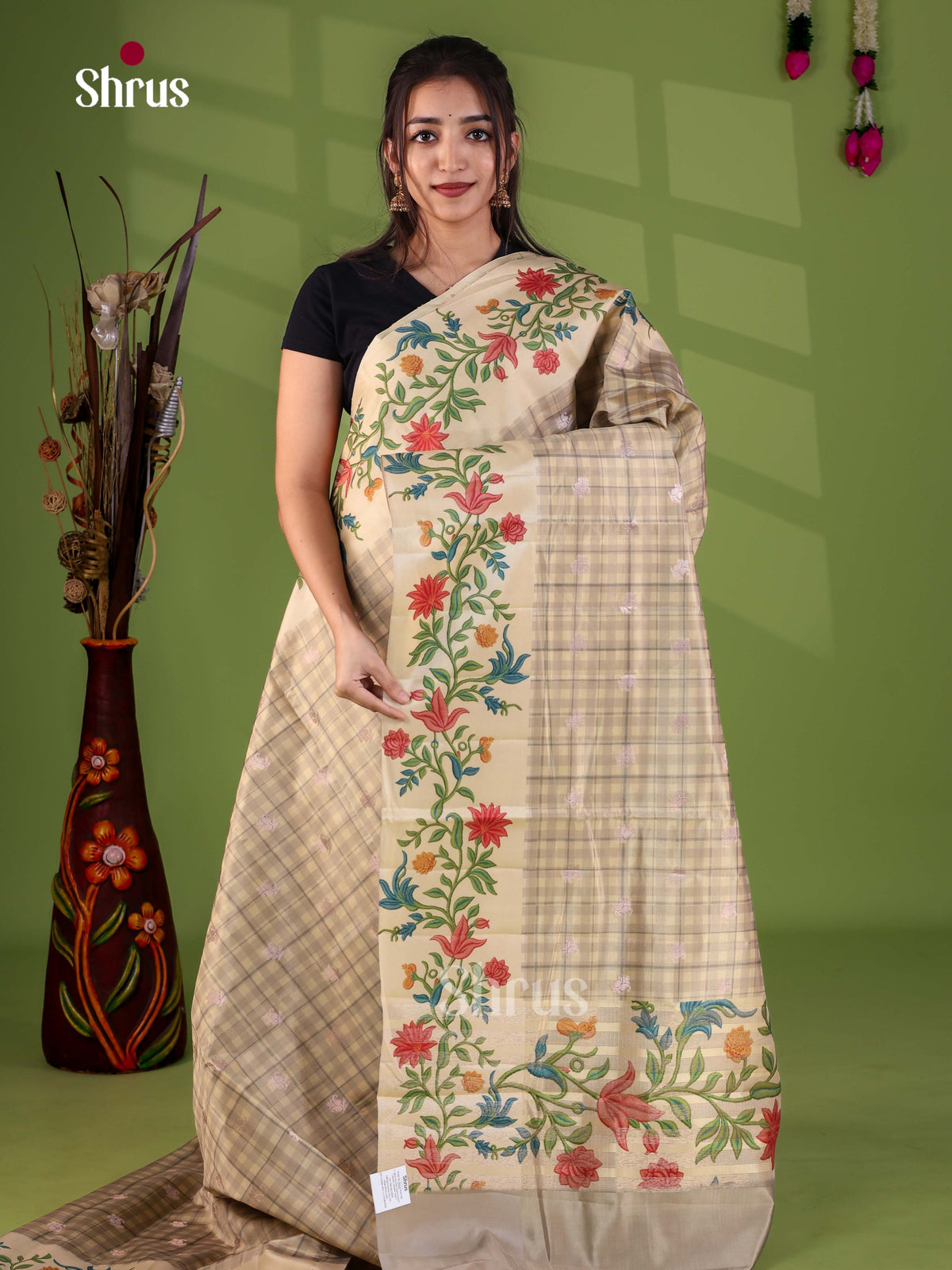 Apoorva Madras Checks Saree - EJ24057