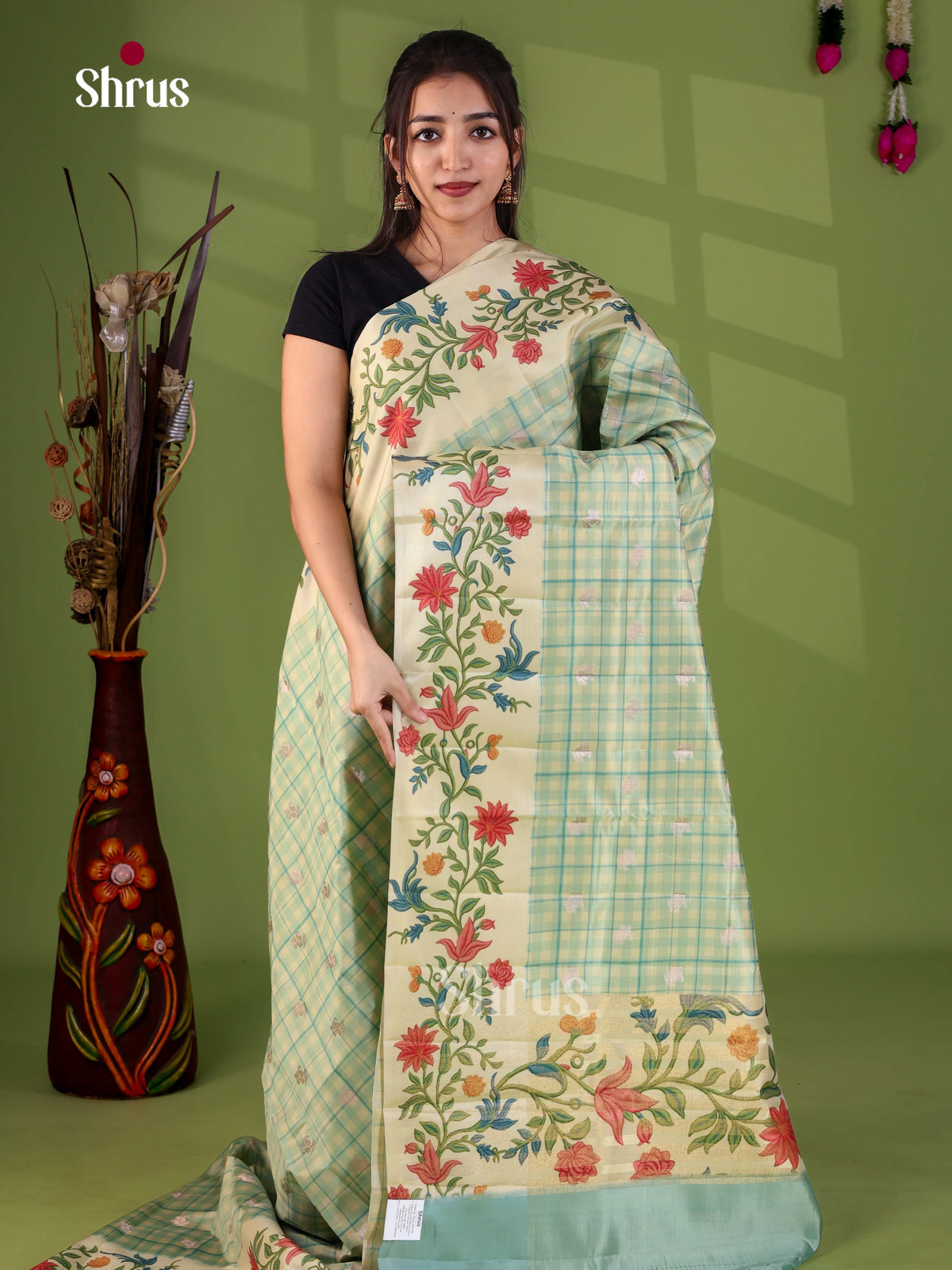 Apoorva Madras Checks Saree - EJ24059