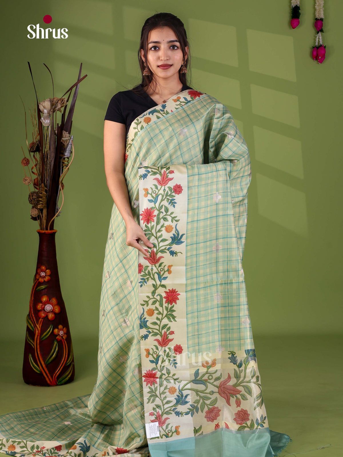 Apoorva Madras Checks Saree - EJ24061