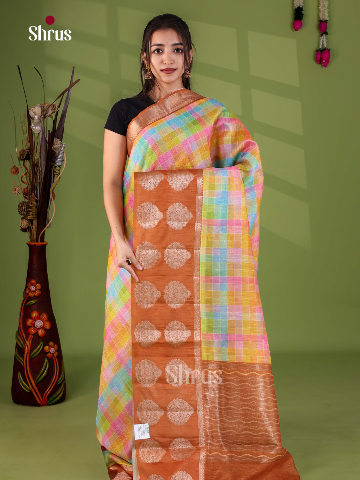 Apoorva Madras Checks Saree - EJ24068 - Shop on Shrus.com