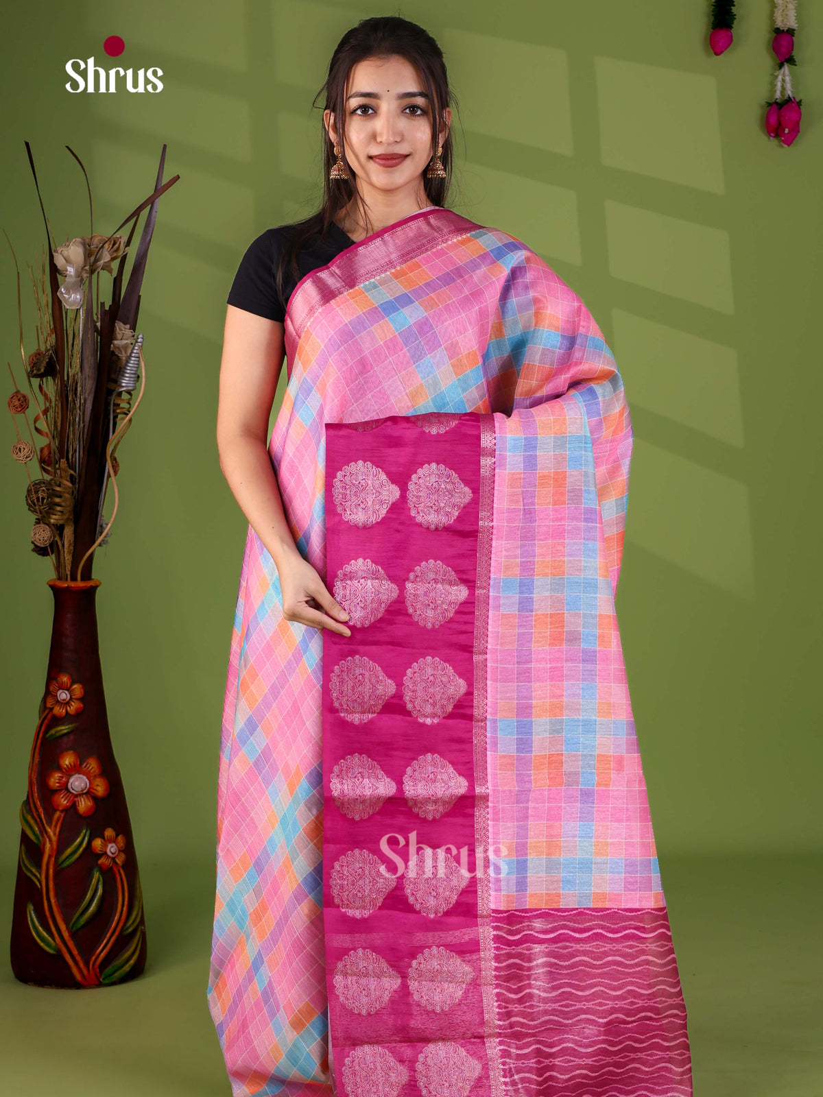 Apoorva Madras Checks Saree - EJ24070 - Shop on Shrus.com