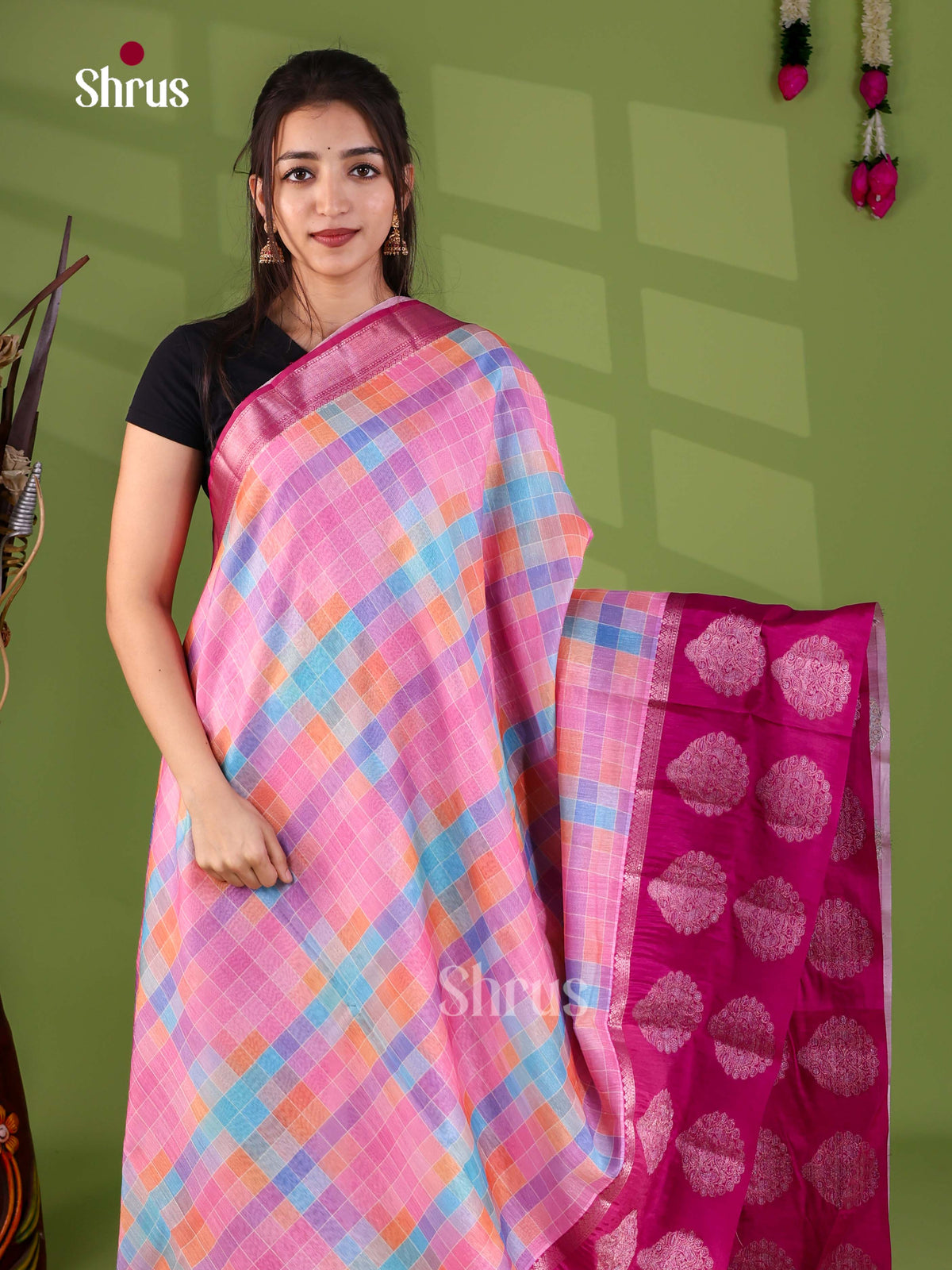 Apoorva Madras Checks Saree - EJ24070