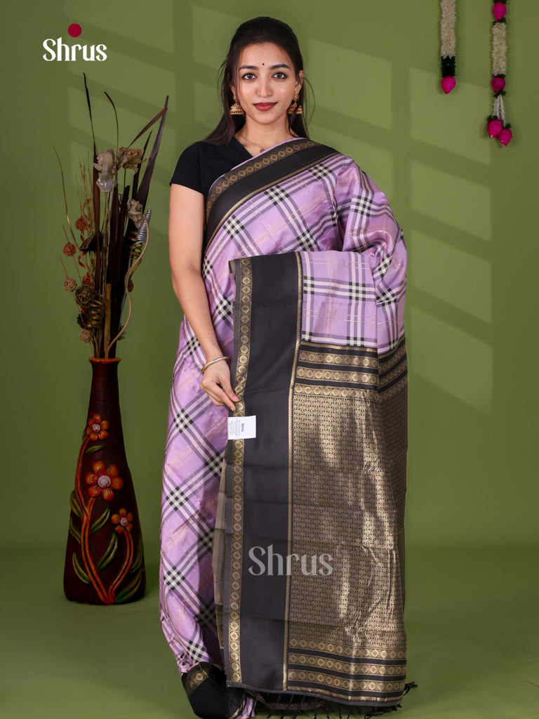 Semi Kanchipuram-Kattam Saree - EJ24282 - Shop on Shrus.com