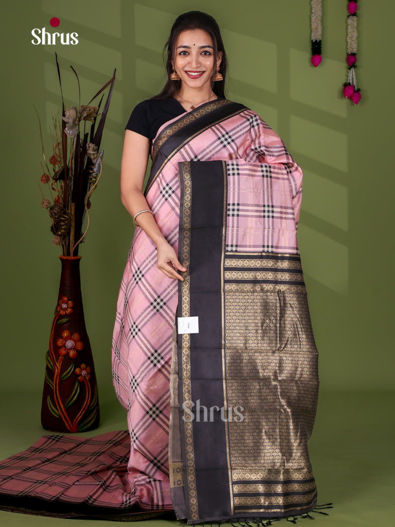 Semi Kanchipuram-Kattam Saree - EJ24287 - Shop on Shrus.com