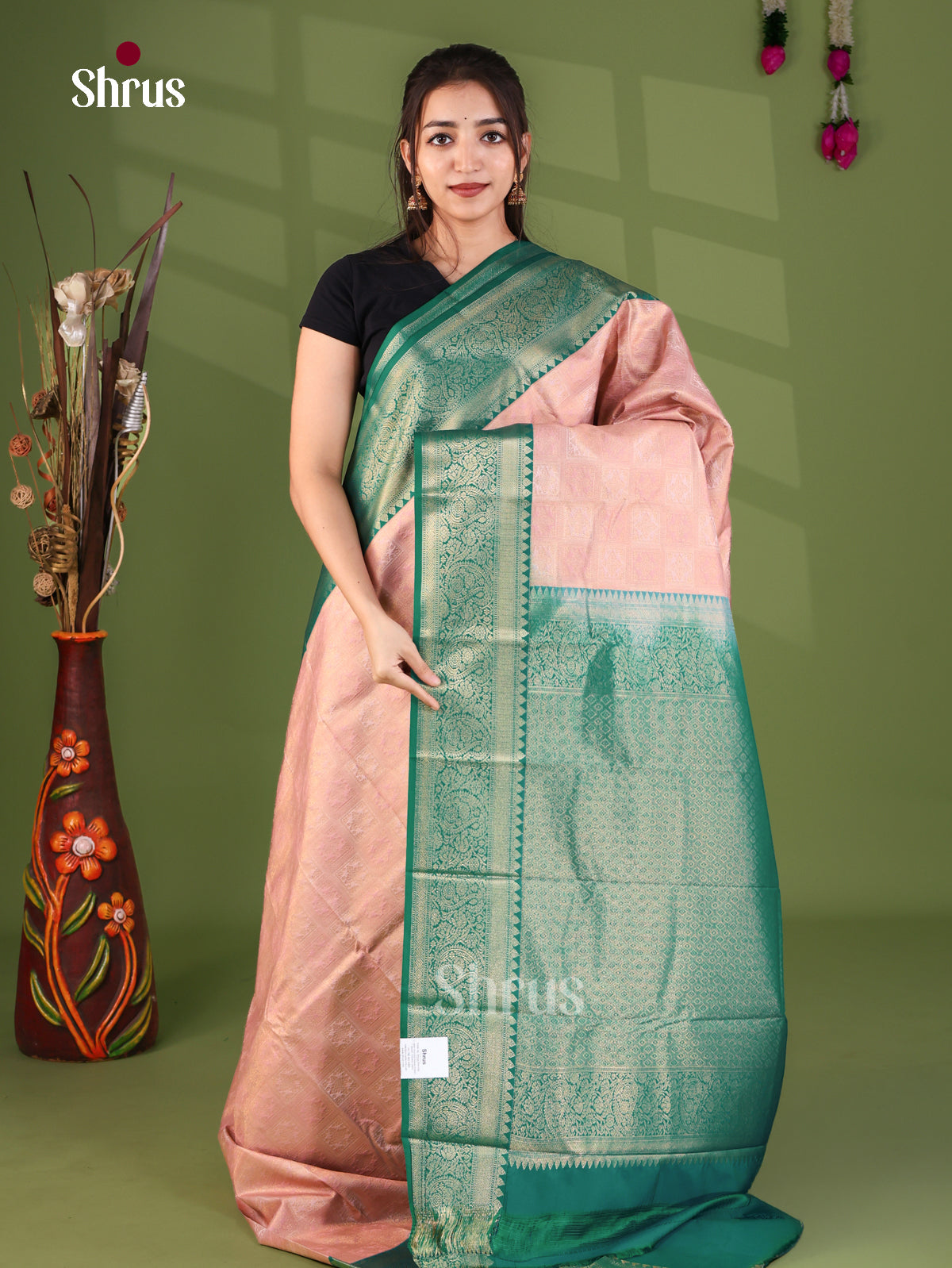 Semi Kanchipuram Saree - EJ26281 - Shop on Shrus.com