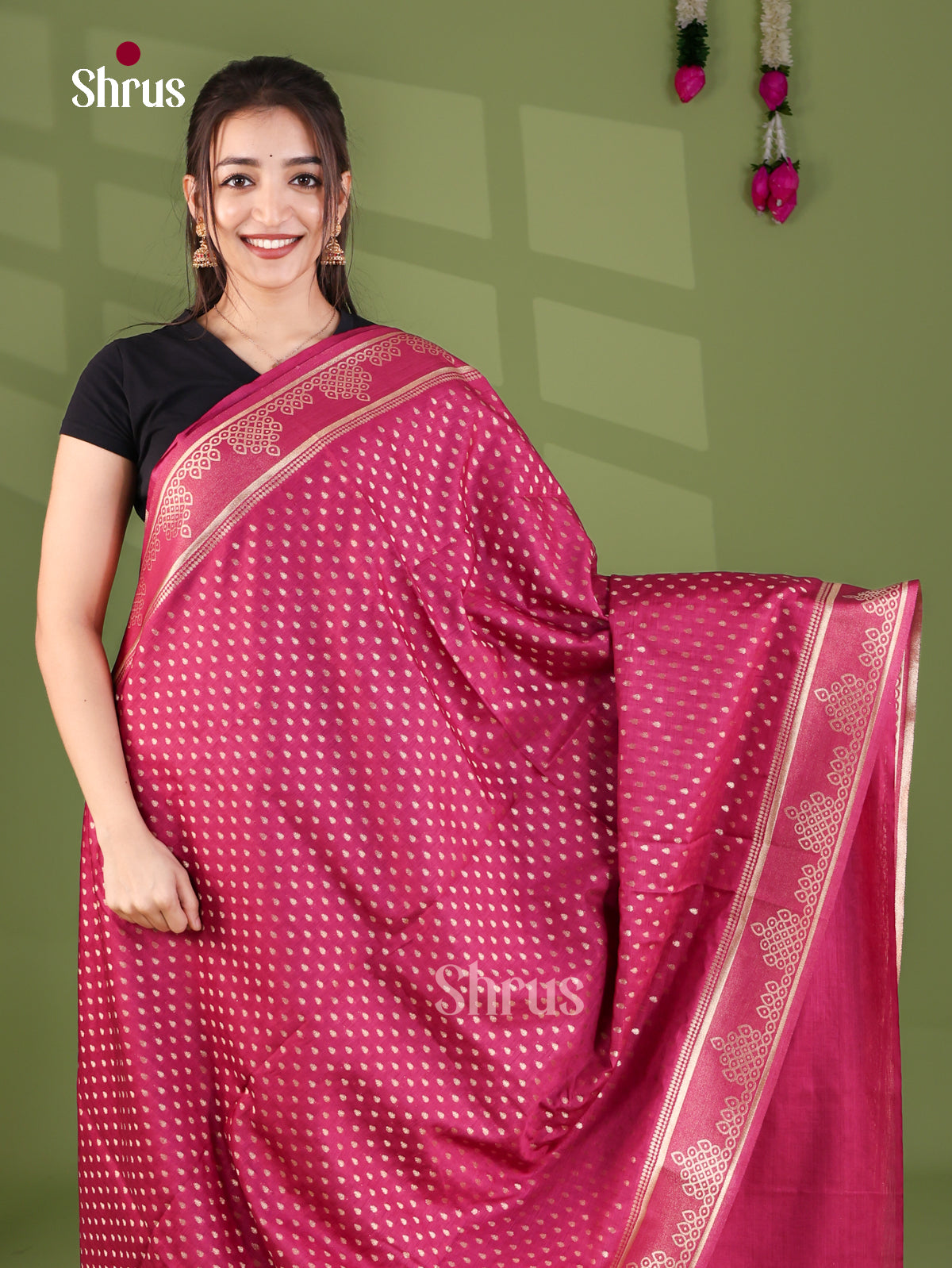 Jute Banaras Saree - EJ27018
