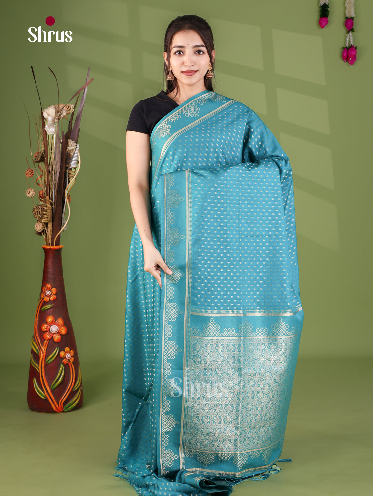Jute Banaras Saree - EJ27025