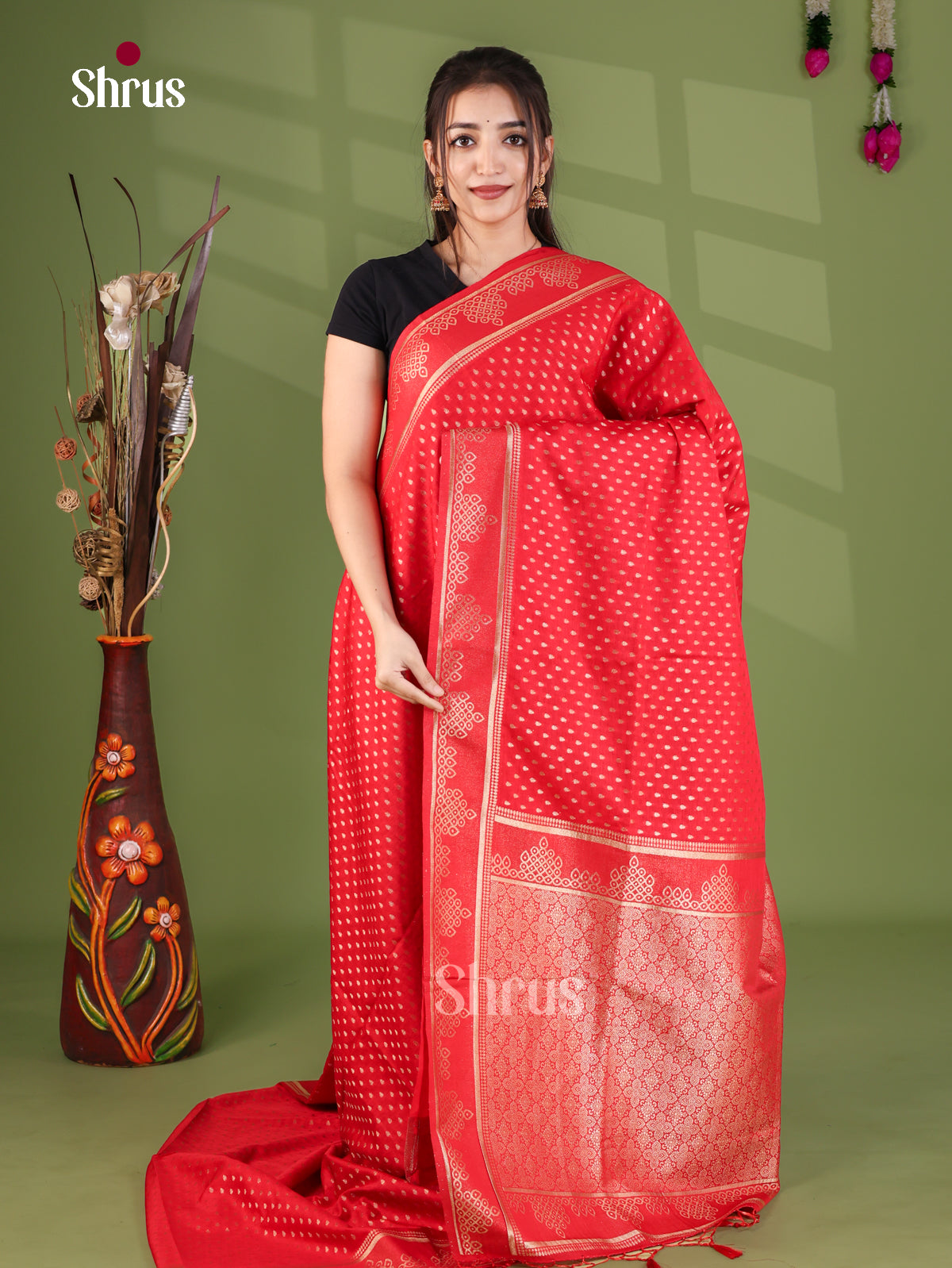 Jute Banaras Saree - EJ27026