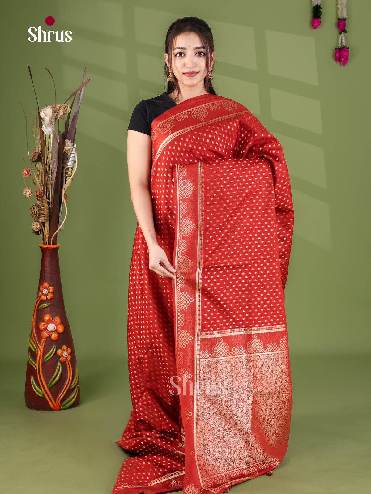 Jute Banaras Saree - EJ27028