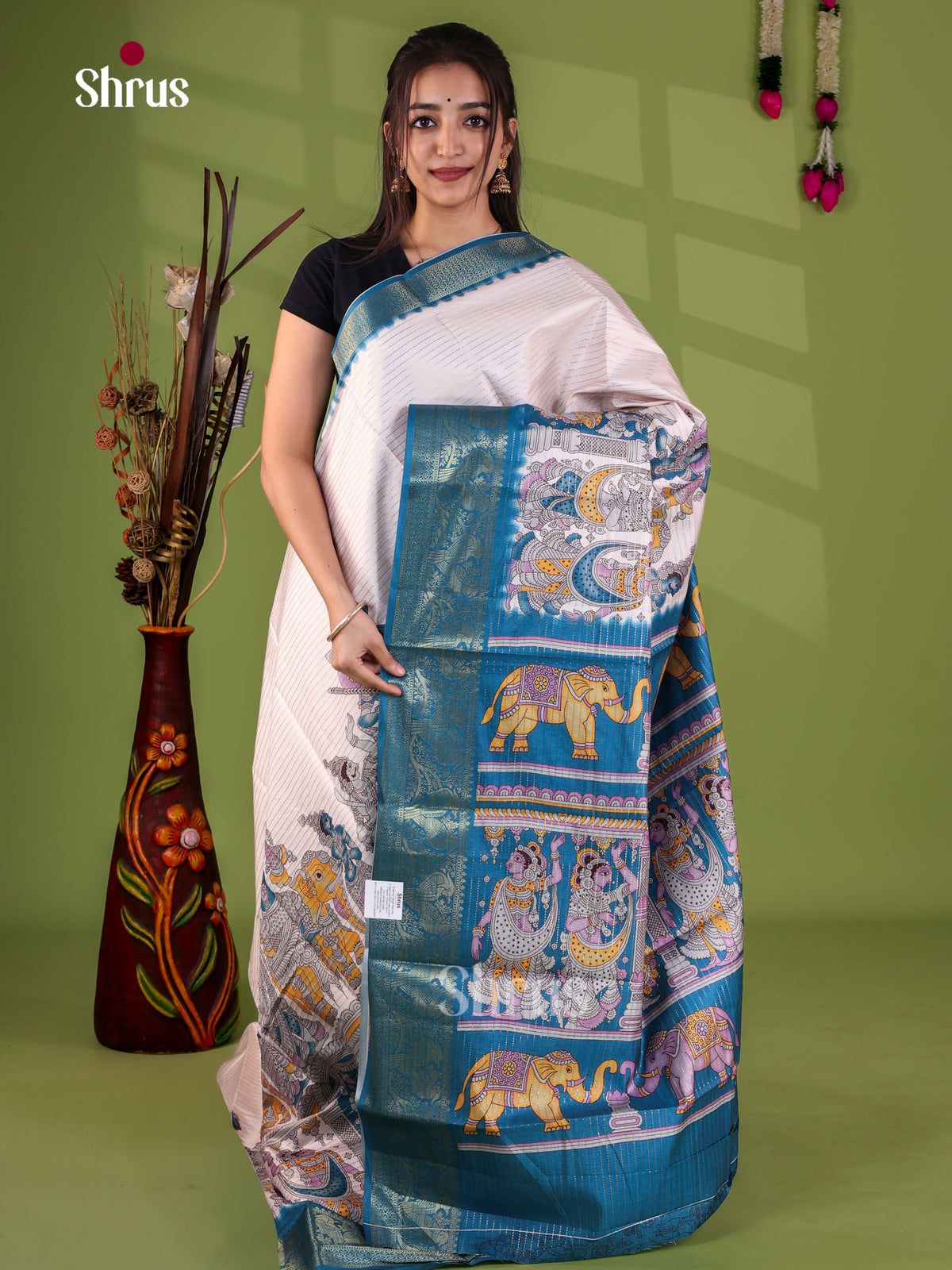 Semi Tussar Saree - EJ28036