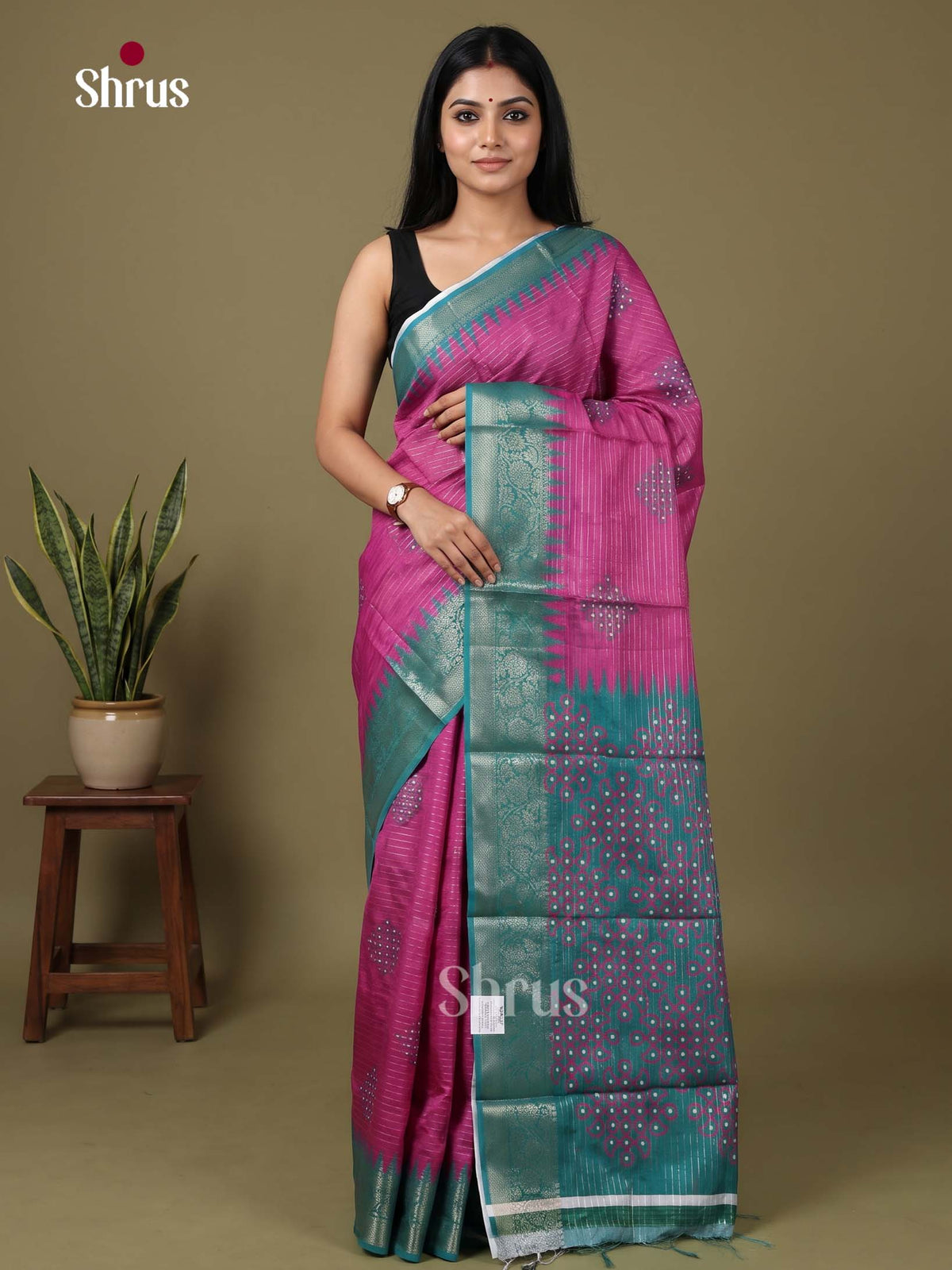Kolam Semi Tussar Saree - EJ29037 - Shop on Shrus.com