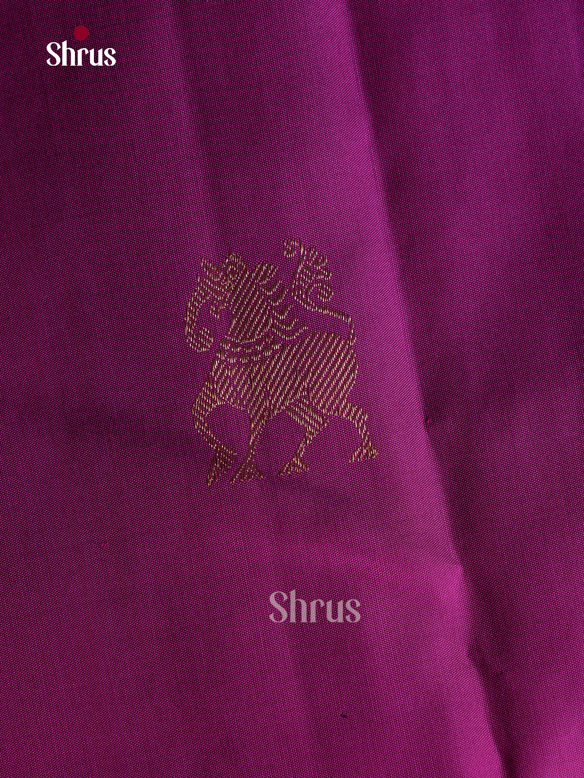 Elegant Magenta Kanchipuram Pattu Saree With Gold & silver Yaali Motifs | Self Zari Border & Brocade Pallu