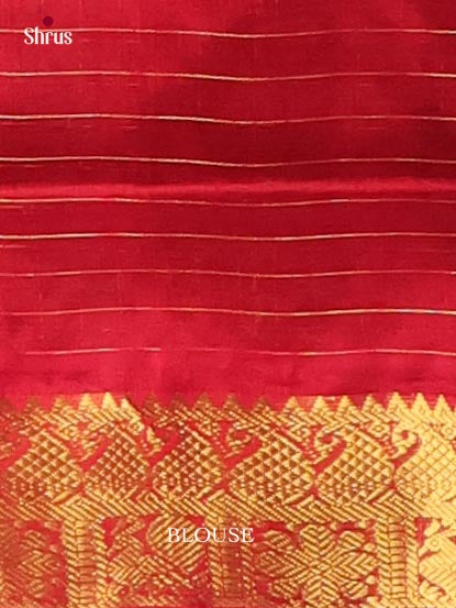 Gorgeous Bottle Green Cotton Silk Saree With Fine Checks, Red Zari Woven Border & Traditional Pallu 2