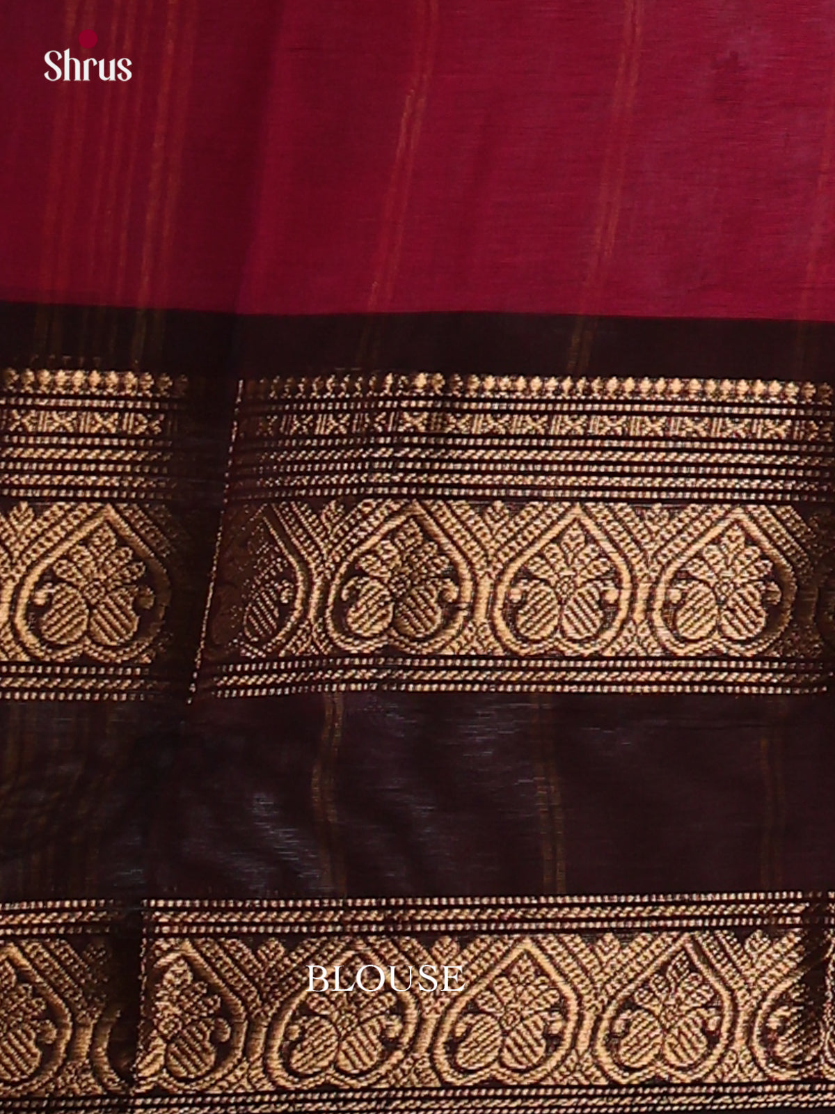 Gorgeous Deep Pink Chettinad Cotton Sarees With Thread Buttas & Brown Rettapet Zari Border