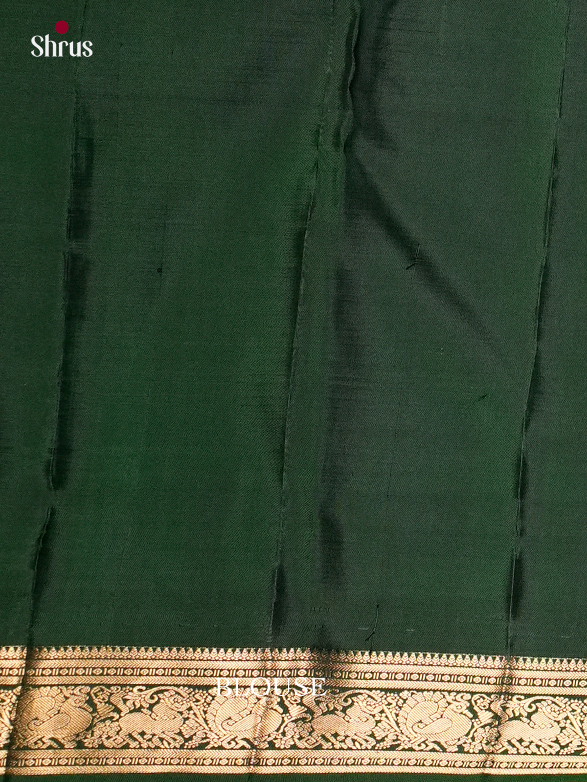 Buy Exquisite Green Kanjivaram Saree with Gold Buttas, Zari Border & Brocade Pallu