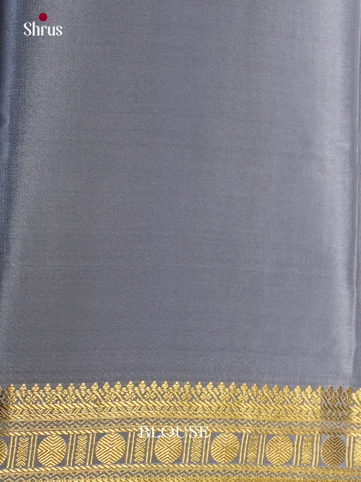 Buy Classy Grey Pure Mysore Silk Sarees with Golden Kattams, Small Zari Border & Chit Pallu