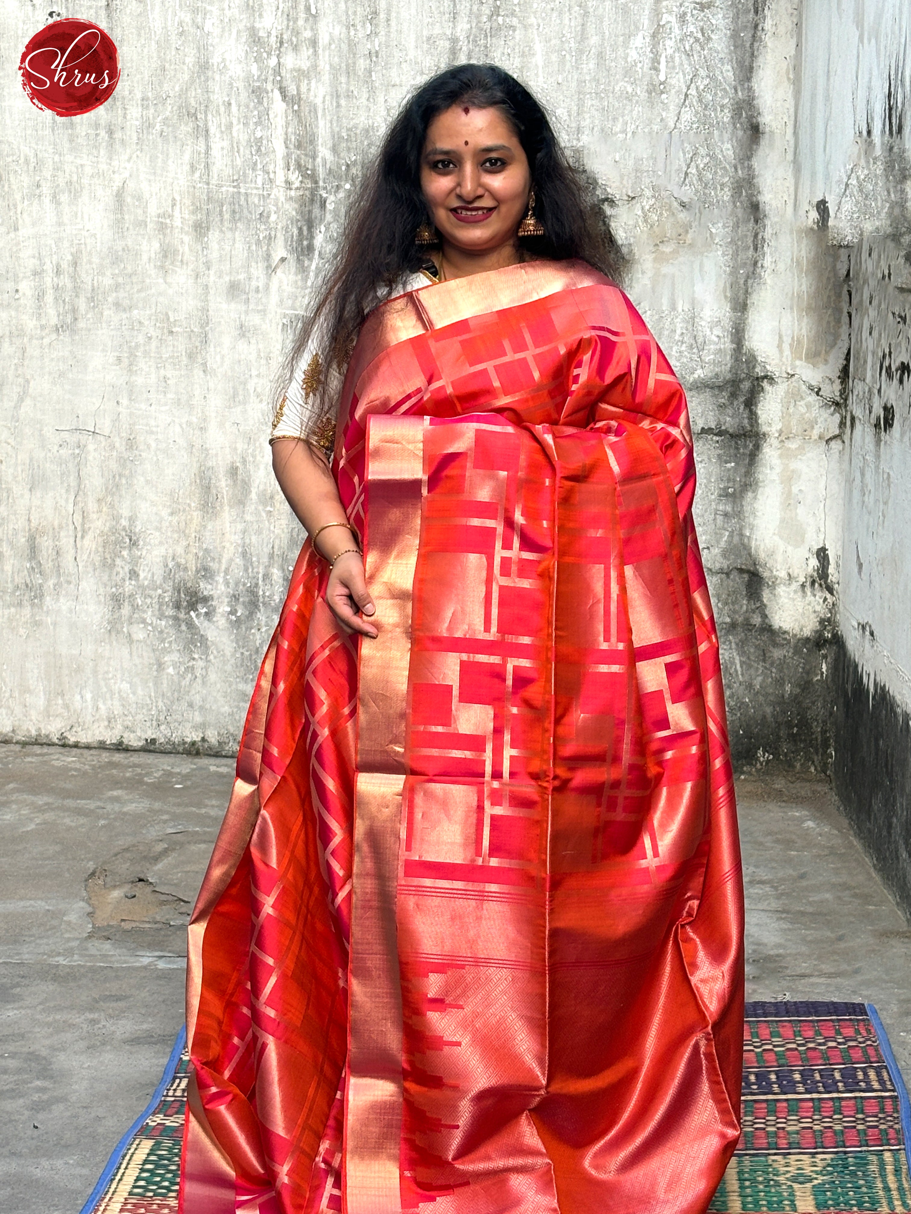 Orange(single tone)-Soft silk saree - Shop on ShrusEternity.com