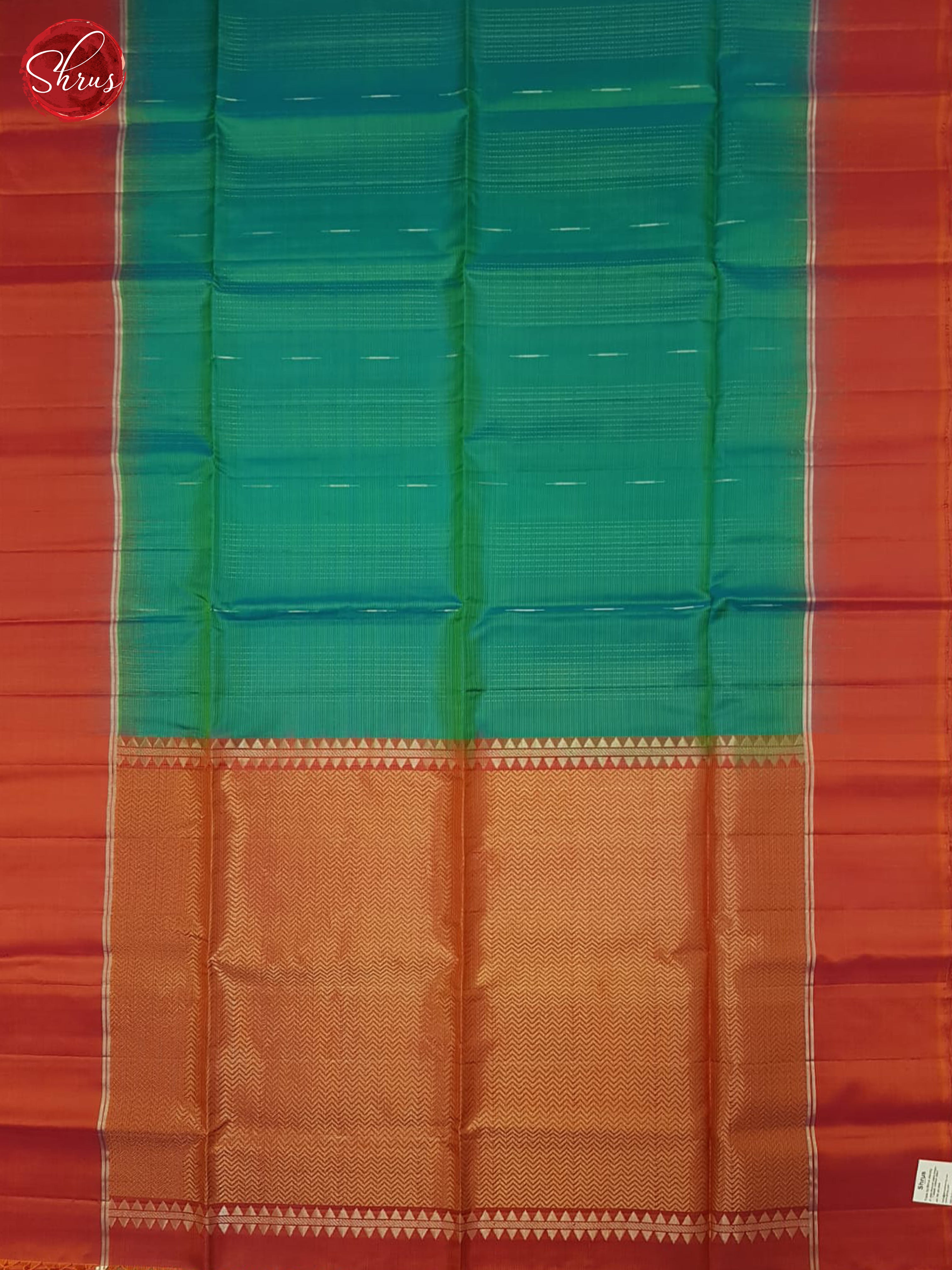 Blue & Orange - Soft silk Saree - Shop on ShrusEternity.com