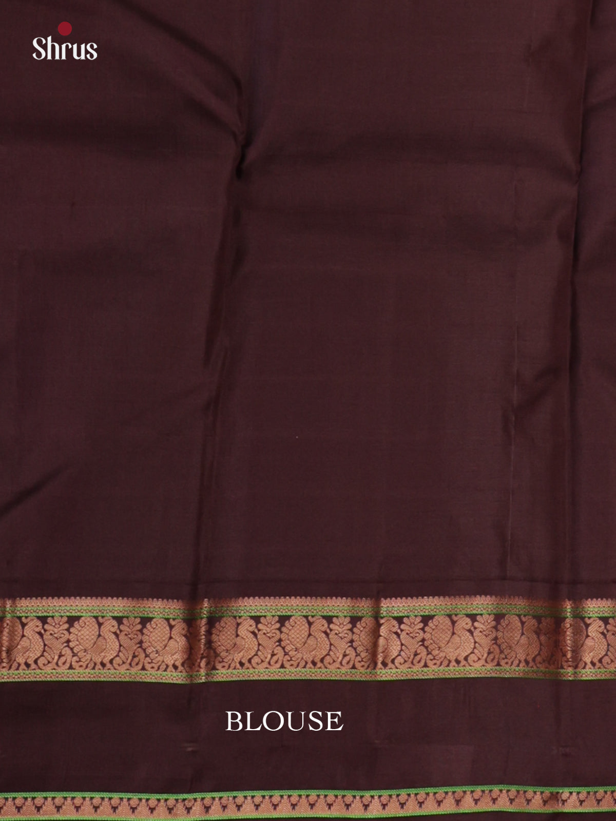 Buy Elegant Light Brown Kanjivaram Saree With Dark Brown Rettaipet Border & Chit Pallu