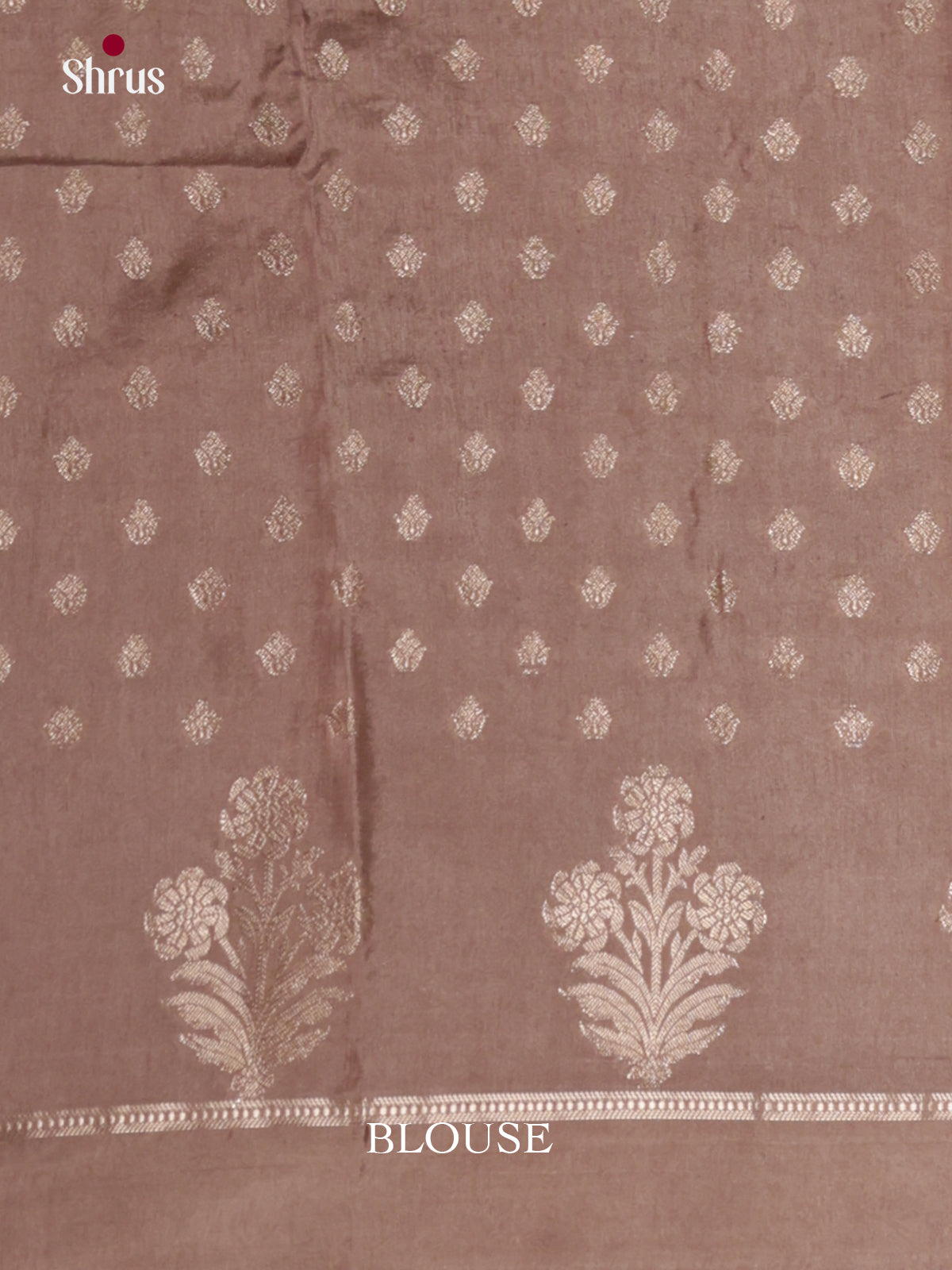 Buy Exquisite Light Brown North Cotton Silk Saree With Golden Buttas, Self Border & Pallu