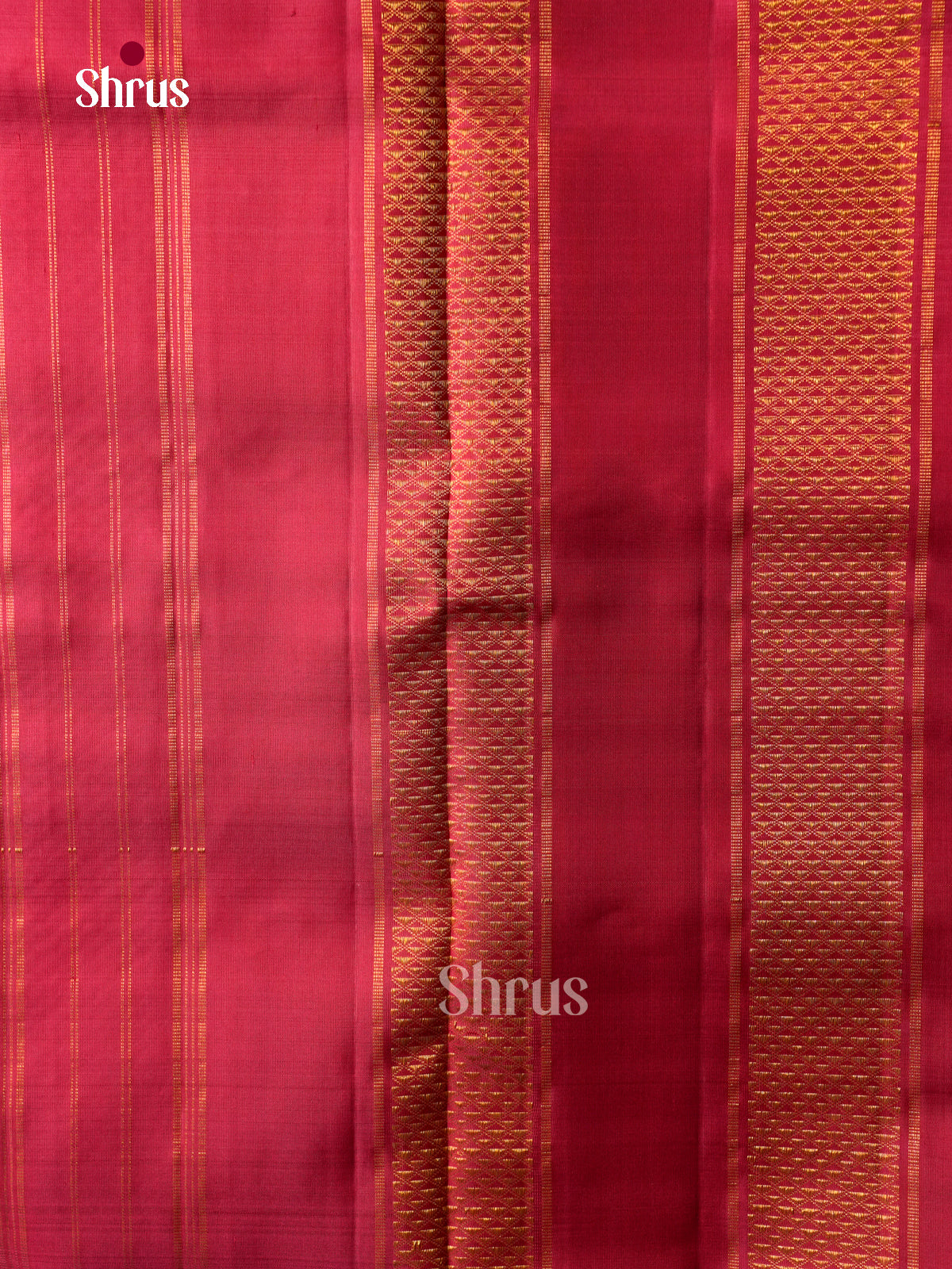 Luxurious Dark Red 9Yards Pattu Sarees With Wavy Stripes | Self Zari Border & Pallu