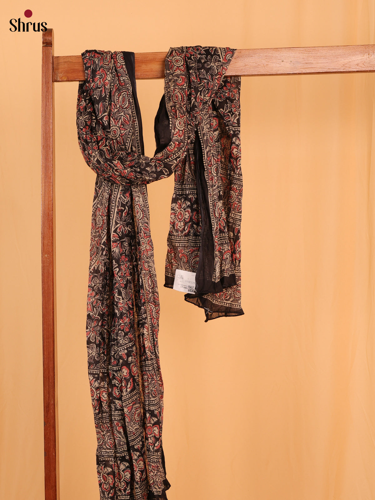 Black Ajrakh Print Cotton Dupatta - Shop on Shrus.com