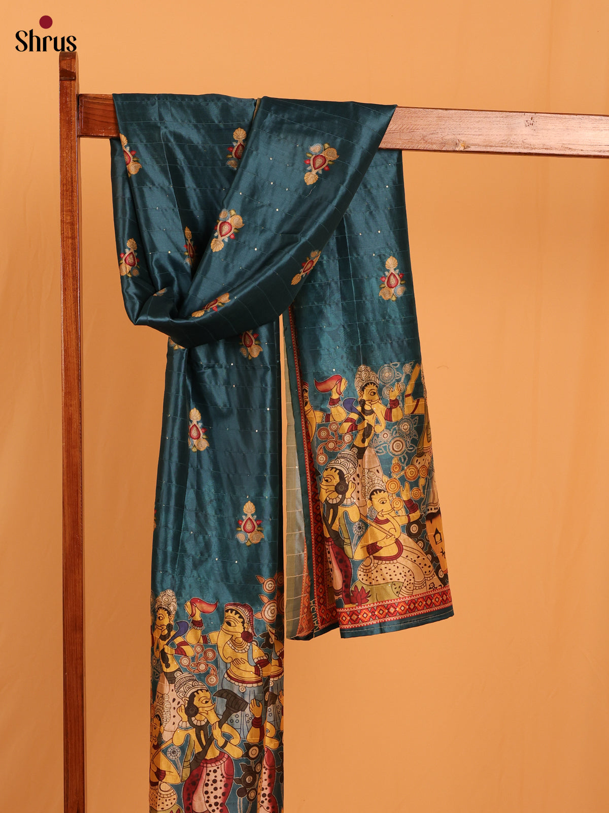 Blue Digitial Print Semi Silk Dupatta - MCL28081 - Shop on Shrus.com