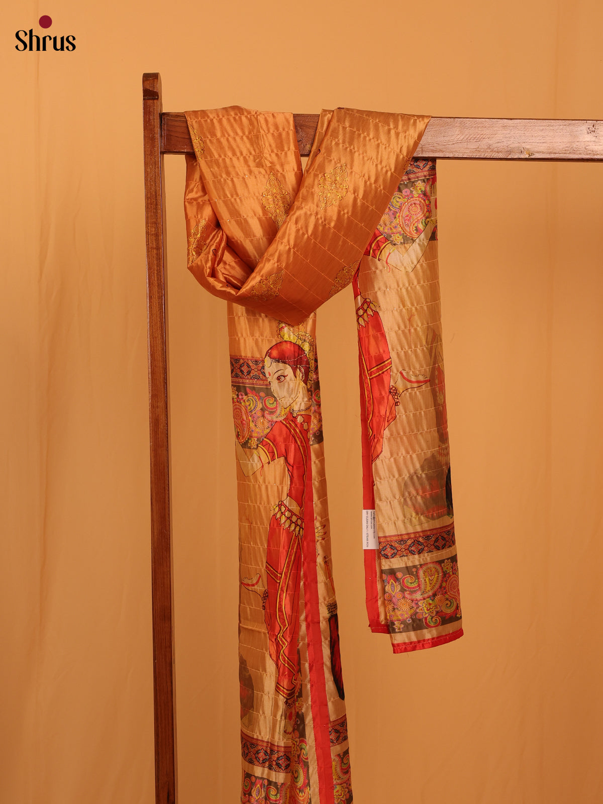 Beige Digital print Semi Silk Dupatta - MCL28094 - Shop on Shrus.com